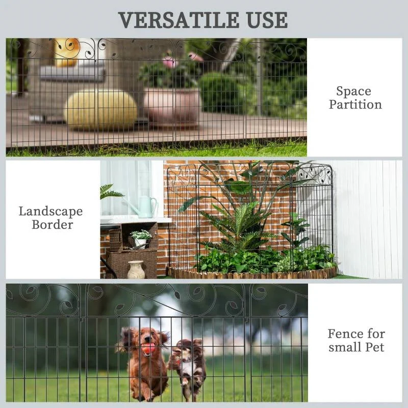 4 Pack Steel Foldable Fence Trellis Panel Animal Barrier - Image 4