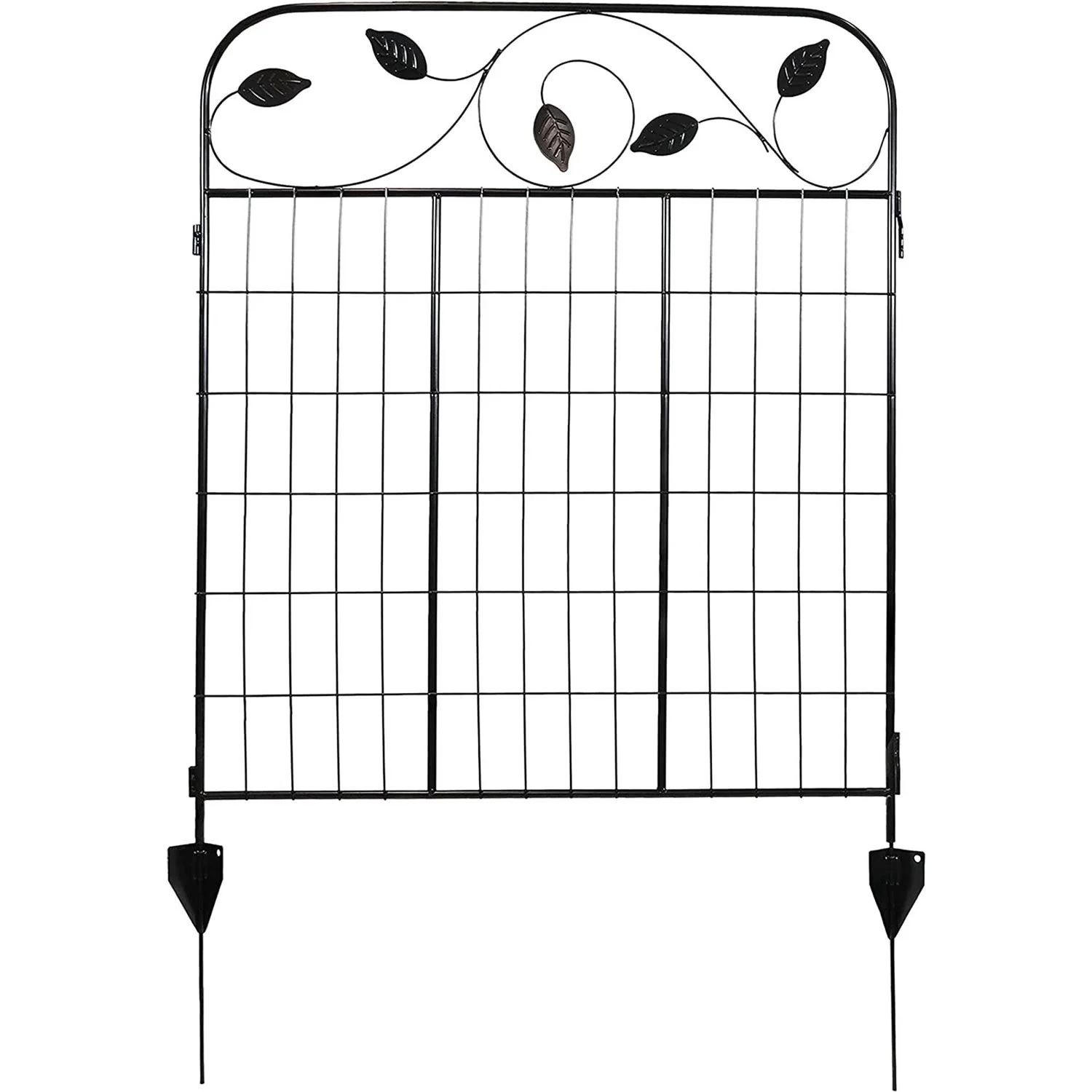 4 Pack Steel Foldable Garden Fence Floral Staked Trellis Panel Animal Barrier - Image 2