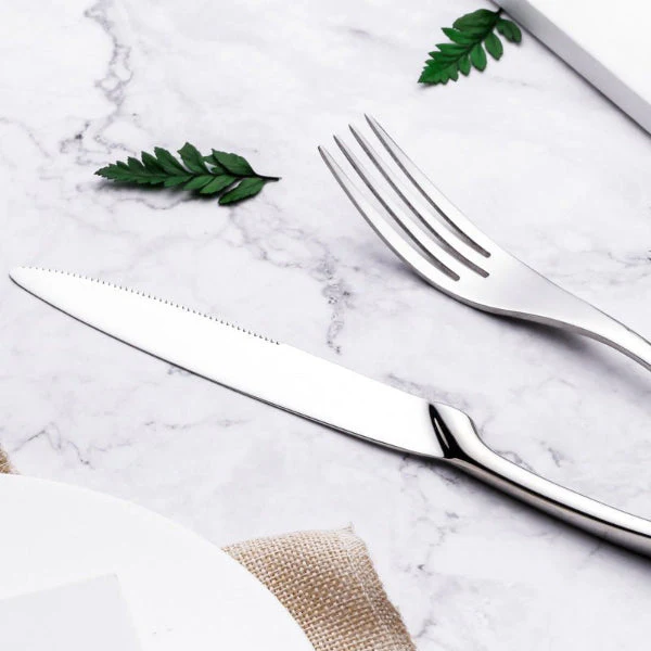4-Piece Stainless Steel Cutlery Set – Knife, Fork, Spoon & Teaspoon - Image 3