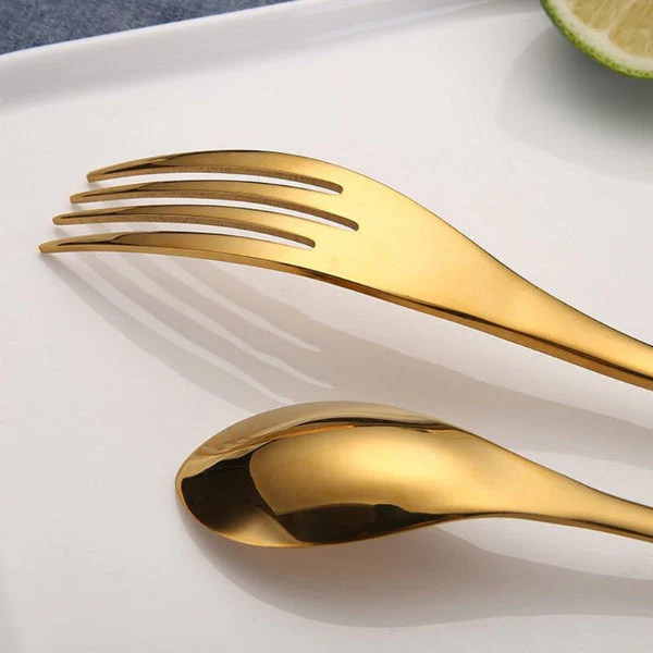 4-Piece Stainless Steel Cutlery Set – Knife, Fork, Spoon & Teaspoon - Image 2