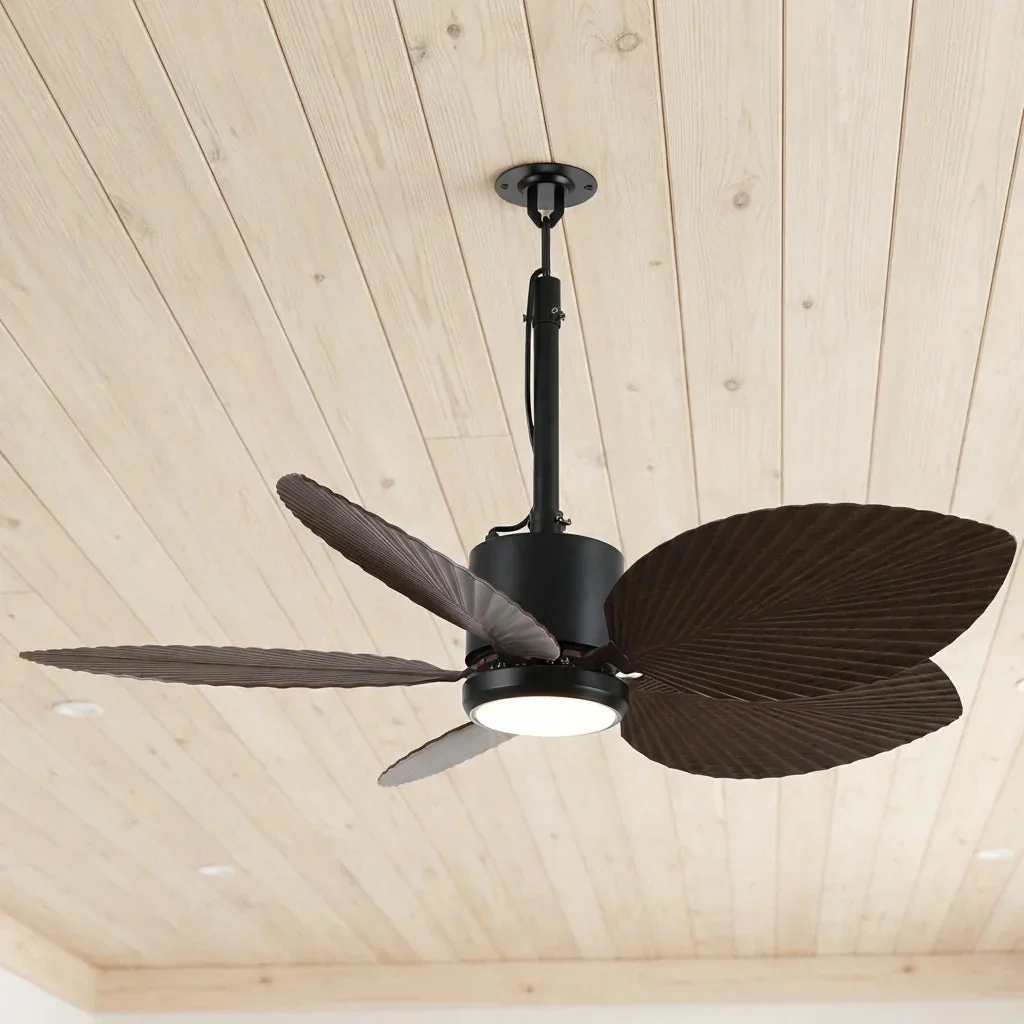 42 Inch Wythe IPX5 Outdoor Hanging Buckle Downrod LED Fan with Remote Control - Image 3