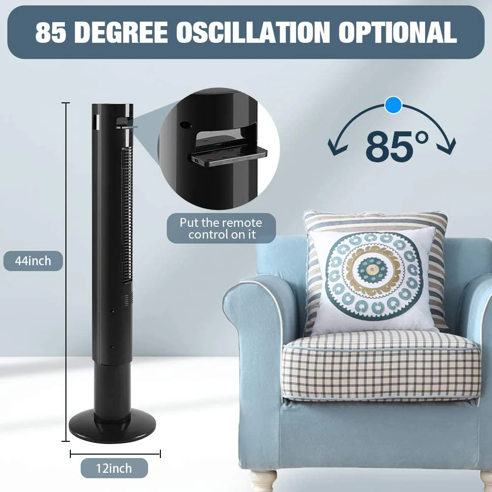 44 inch Portable Tower Fan with Oscillation - Image 4