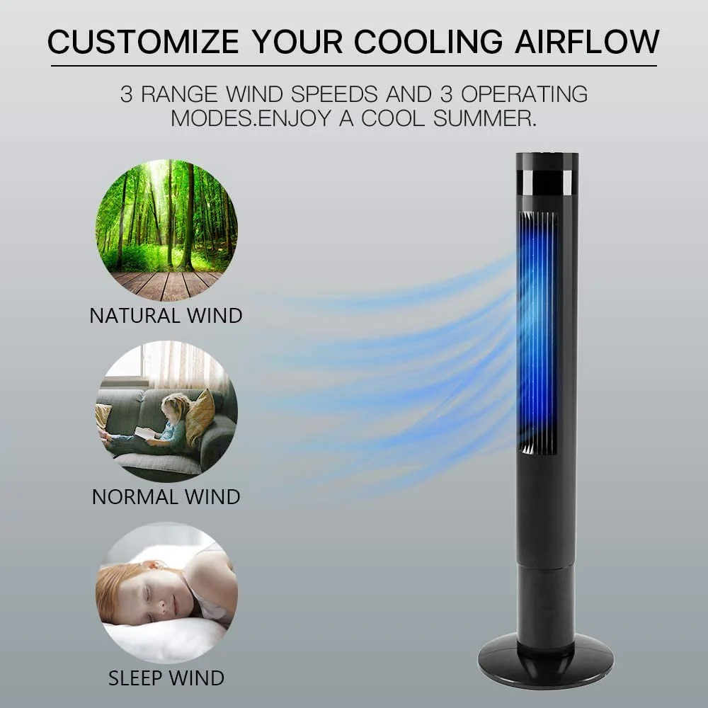 44 inch Portable Tower Fan with Oscillation - Image 5