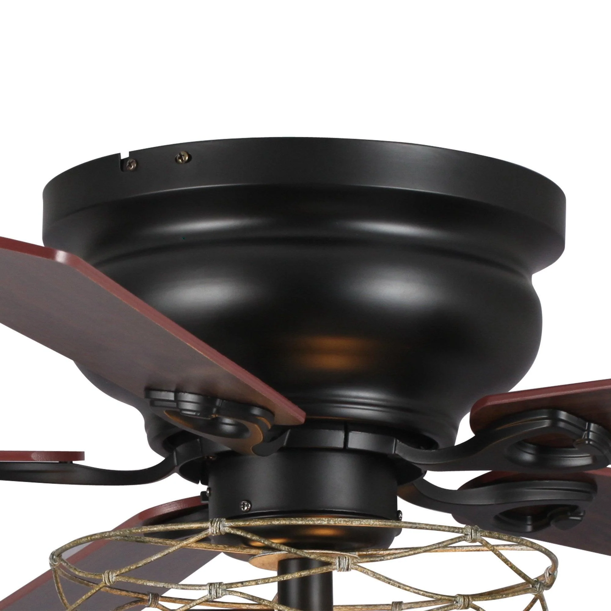 48" Athens Farmhouse Flush Mount Reversible Ceiling Fan with Lighting and Remote Control - Image 14