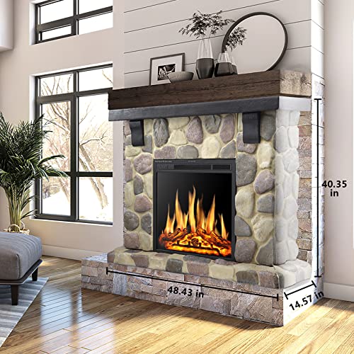 48 Inch Electric Fireplace Stone Mantel Package Y4926 - Image 3