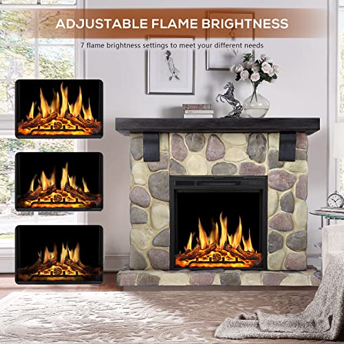 48 Inch Electric Fireplace Stone Mantel Package Y4926 - Image 7