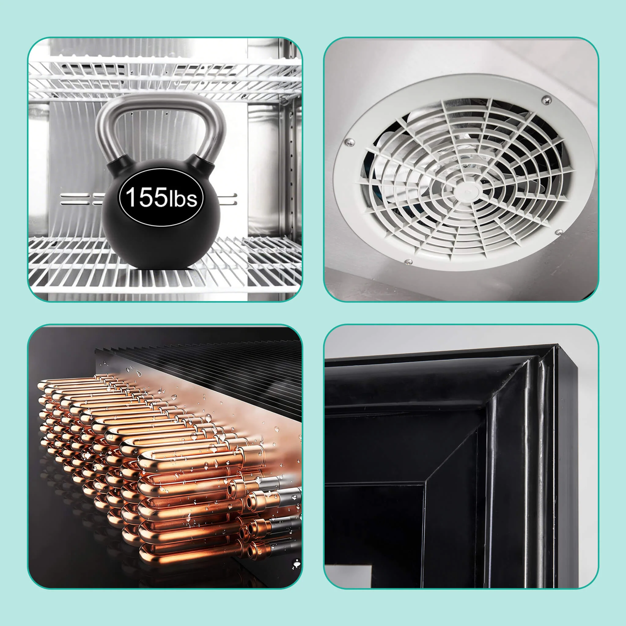 49-Inch Upright Commercial Reach-In Display Refrigerator (SAK16785) - Image 5