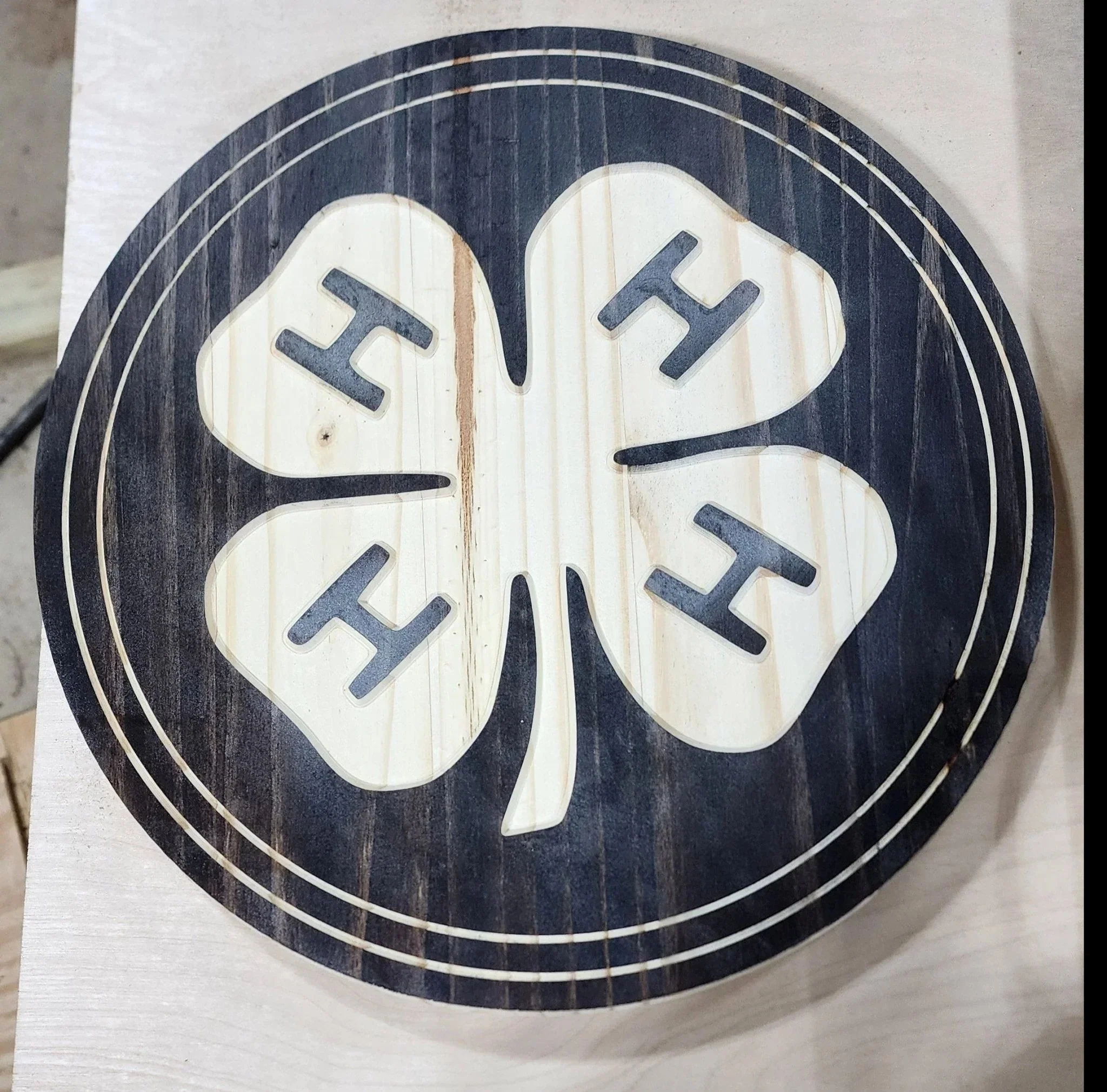 4H logo engraved and epoxy filled - Image 4