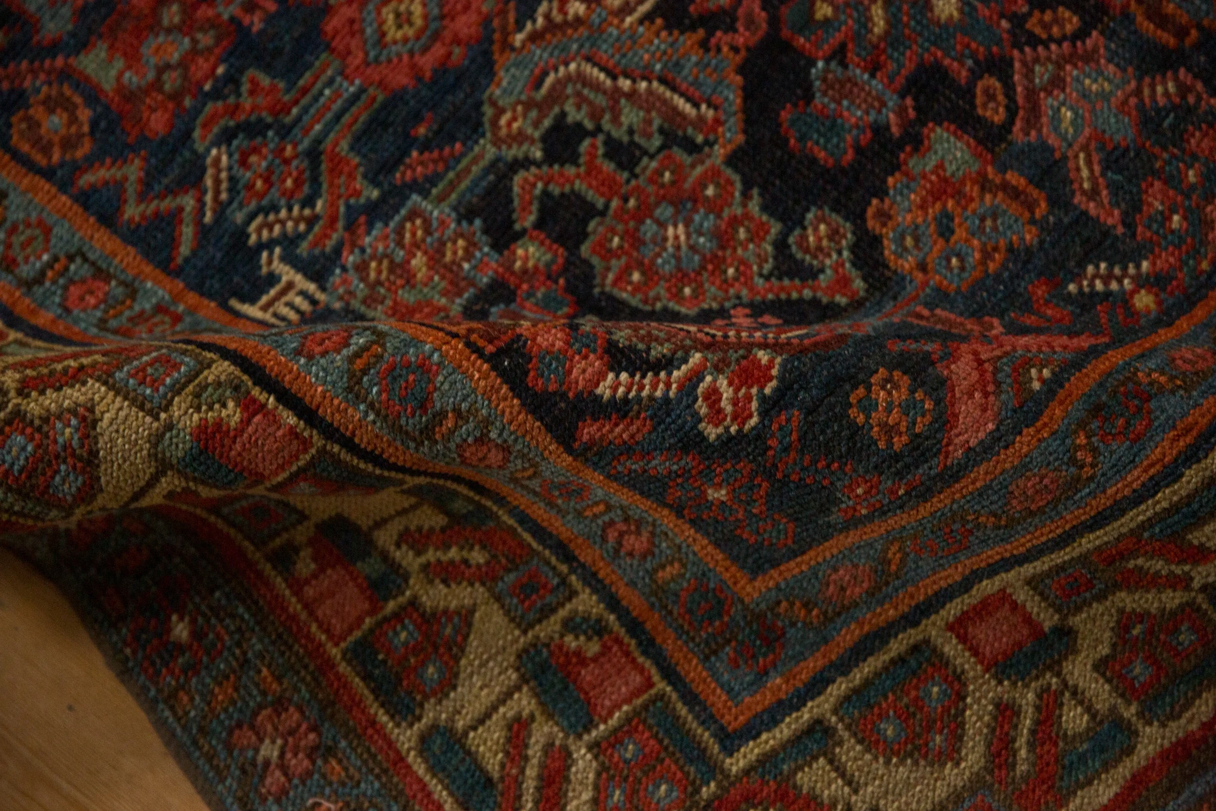 4x10.5 Antique Bijar Rug Runner - Image 10