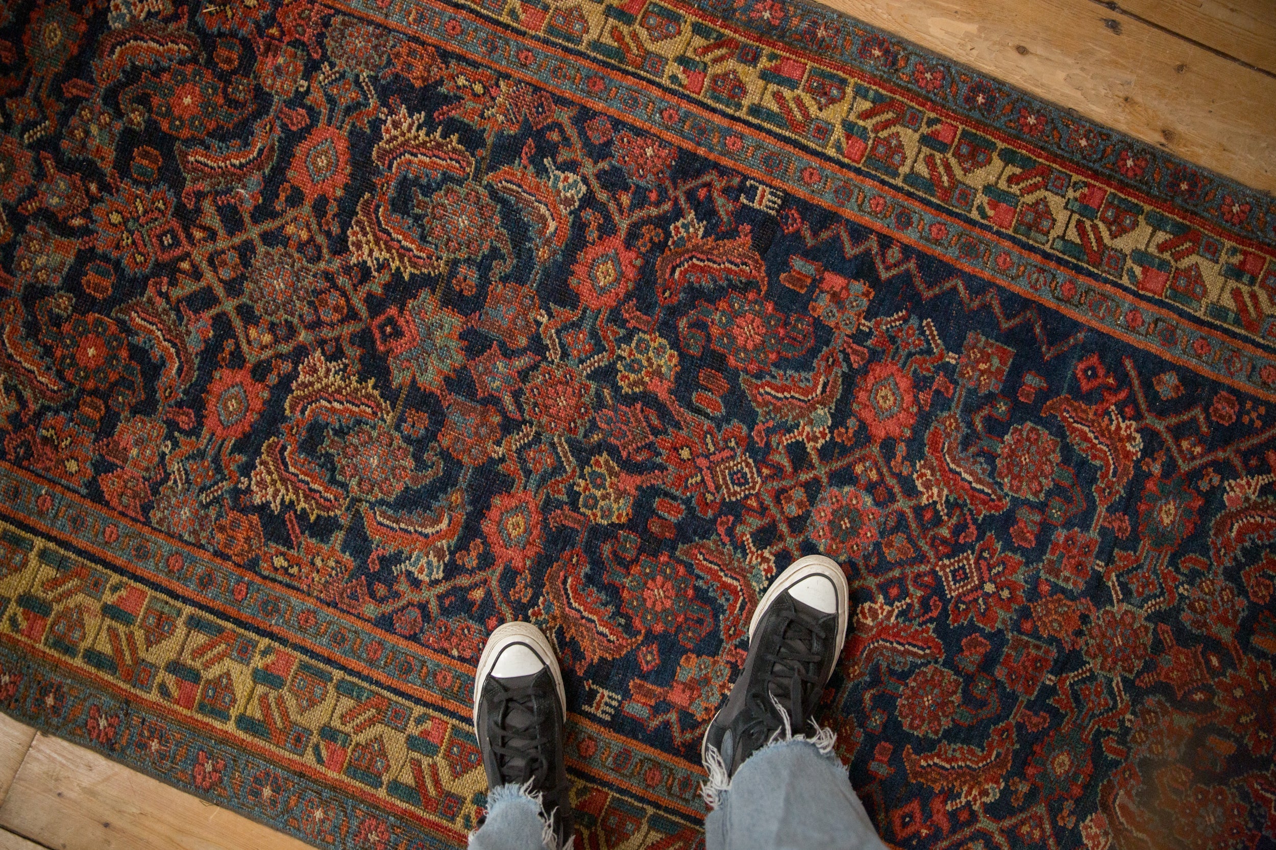 4x10.5 Antique Bijar Rug Runner - Image 2