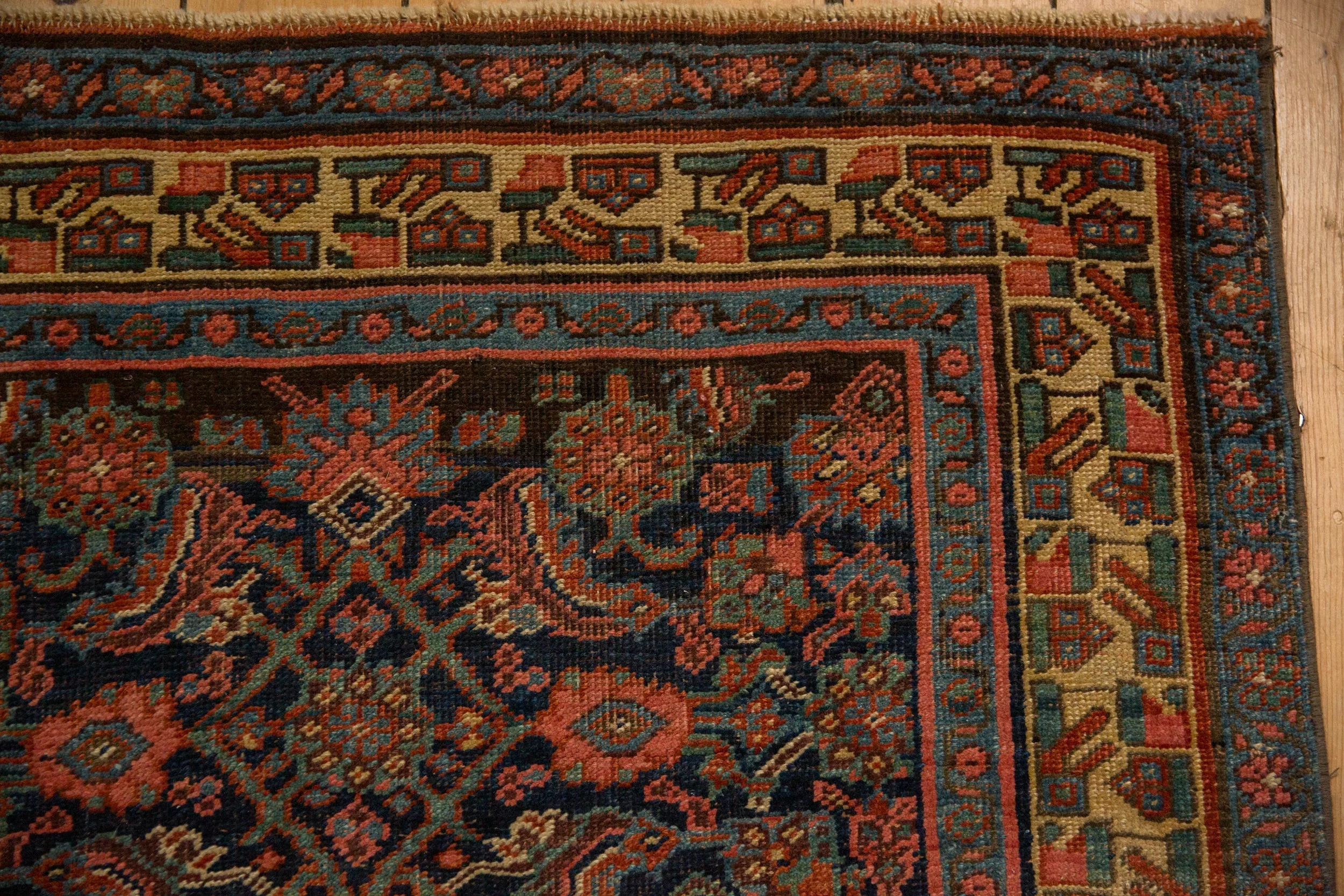 4x10.5 Antique Bijar Rug Runner - Image 3