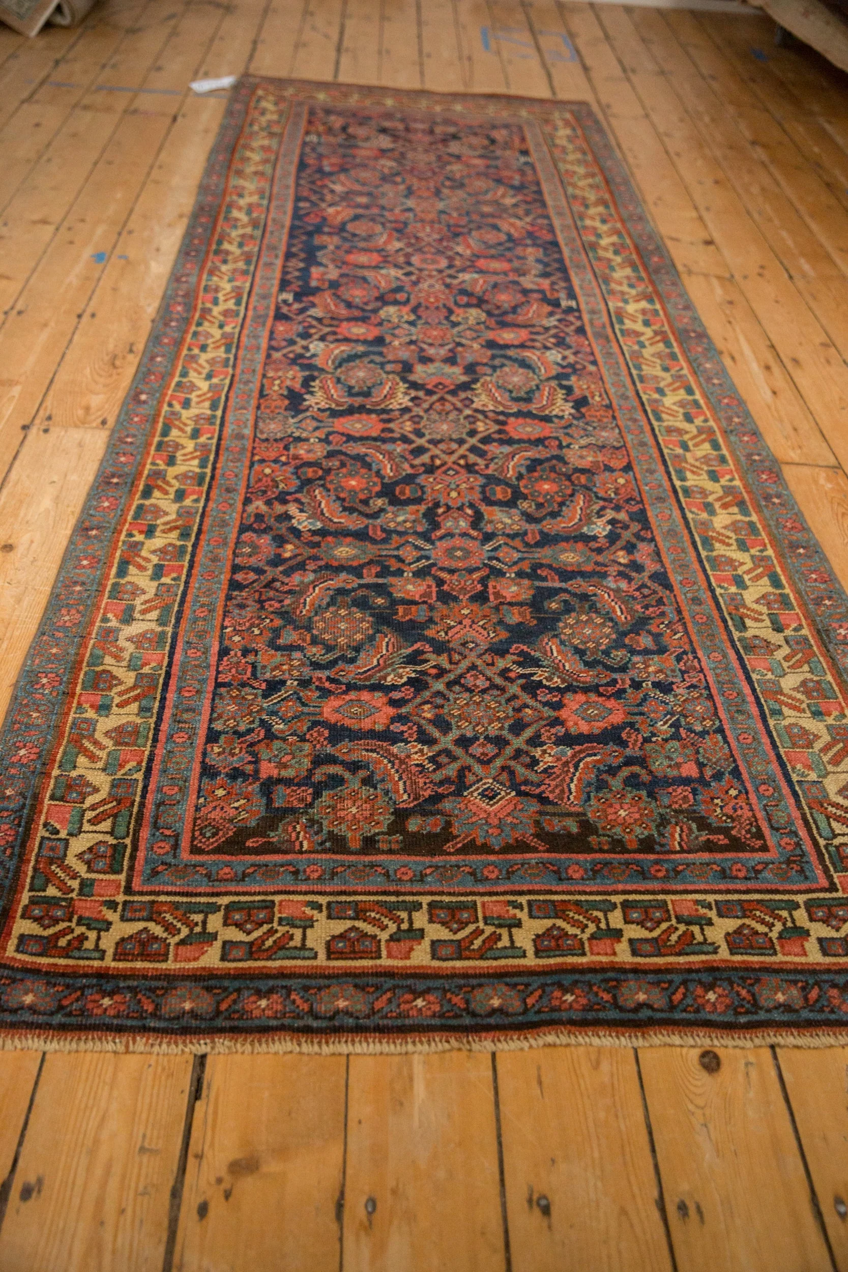 4x10.5 Antique Bijar Rug Runner - Image 4