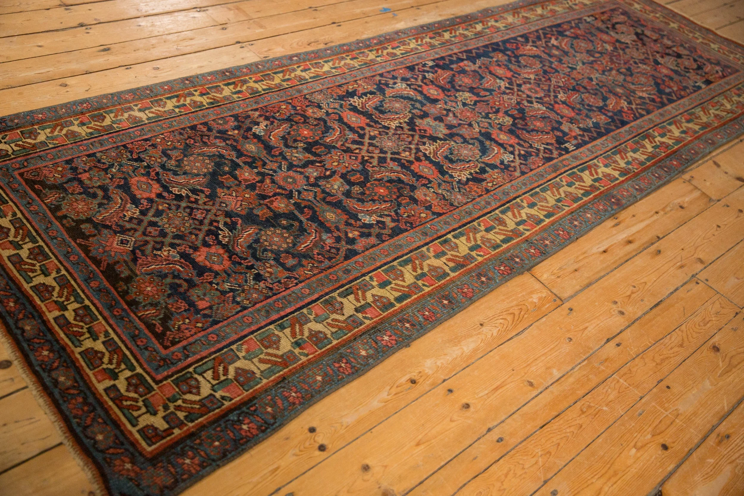 4x10.5 Antique Bijar Rug Runner - Image 6