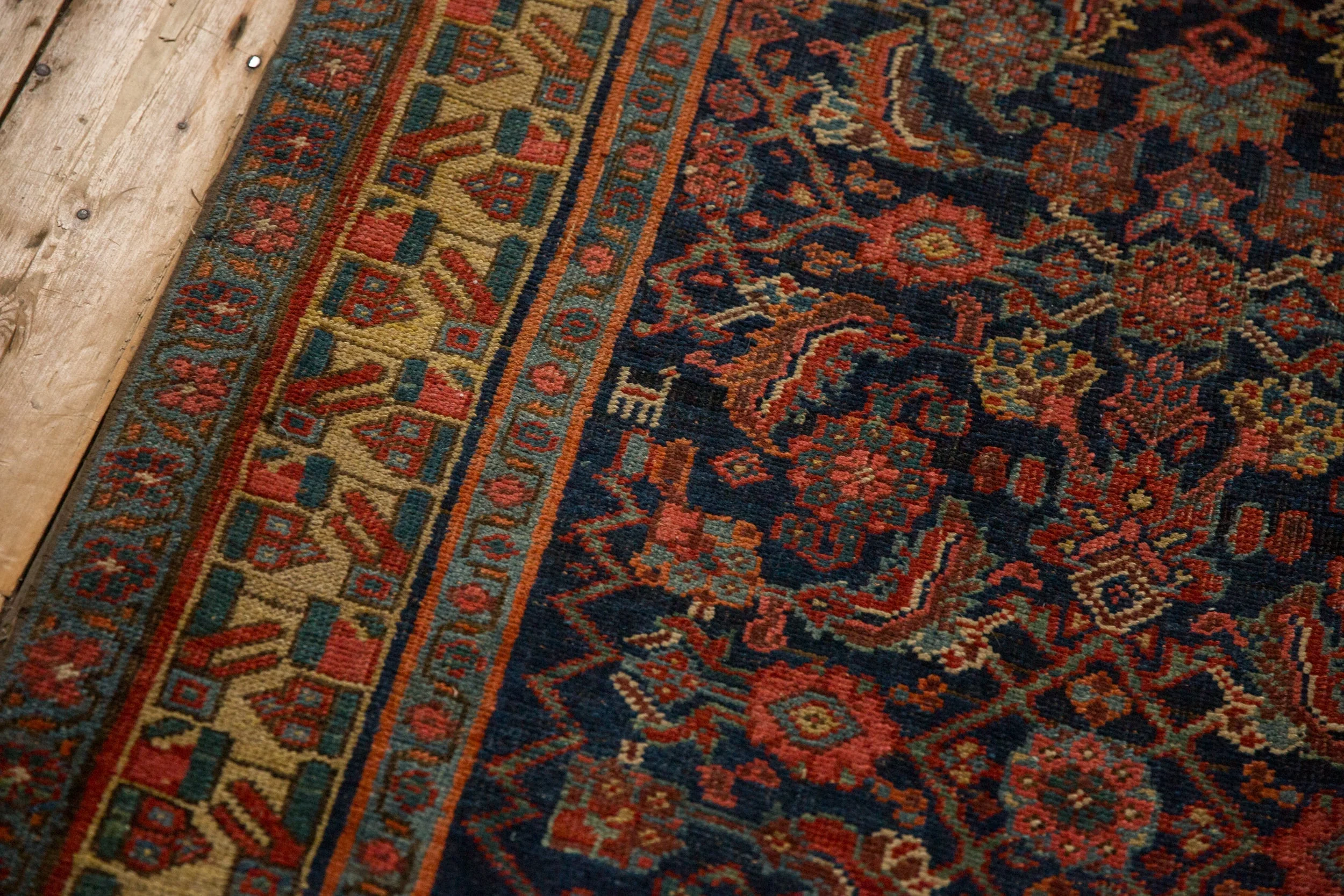 4x10.5 Antique Bijar Rug Runner - Image 9