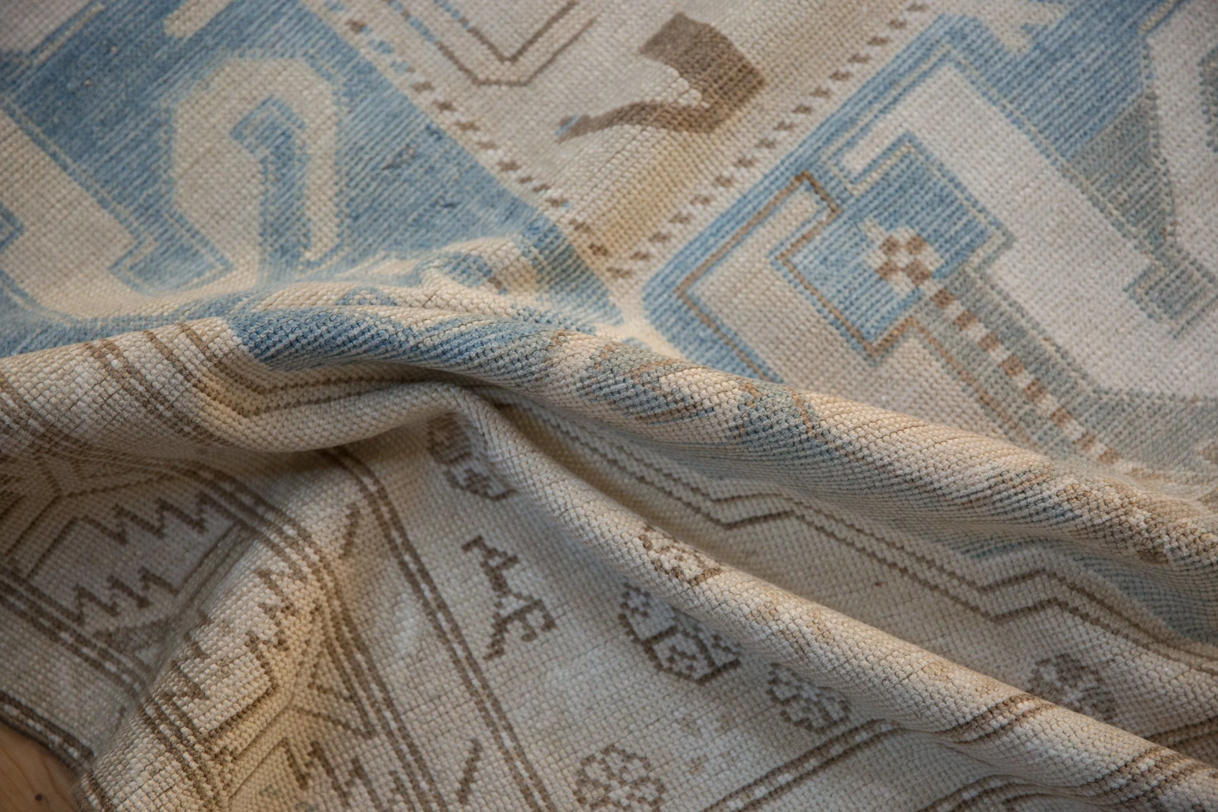 4x10.5 Vintage Distressed Caucasian Rug Runner - Image 11