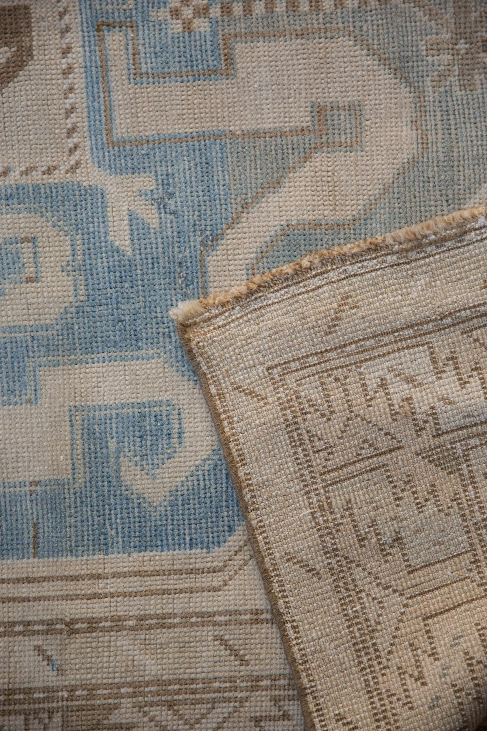 4x10.5 Vintage Distressed Caucasian Rug Runner - Image 12