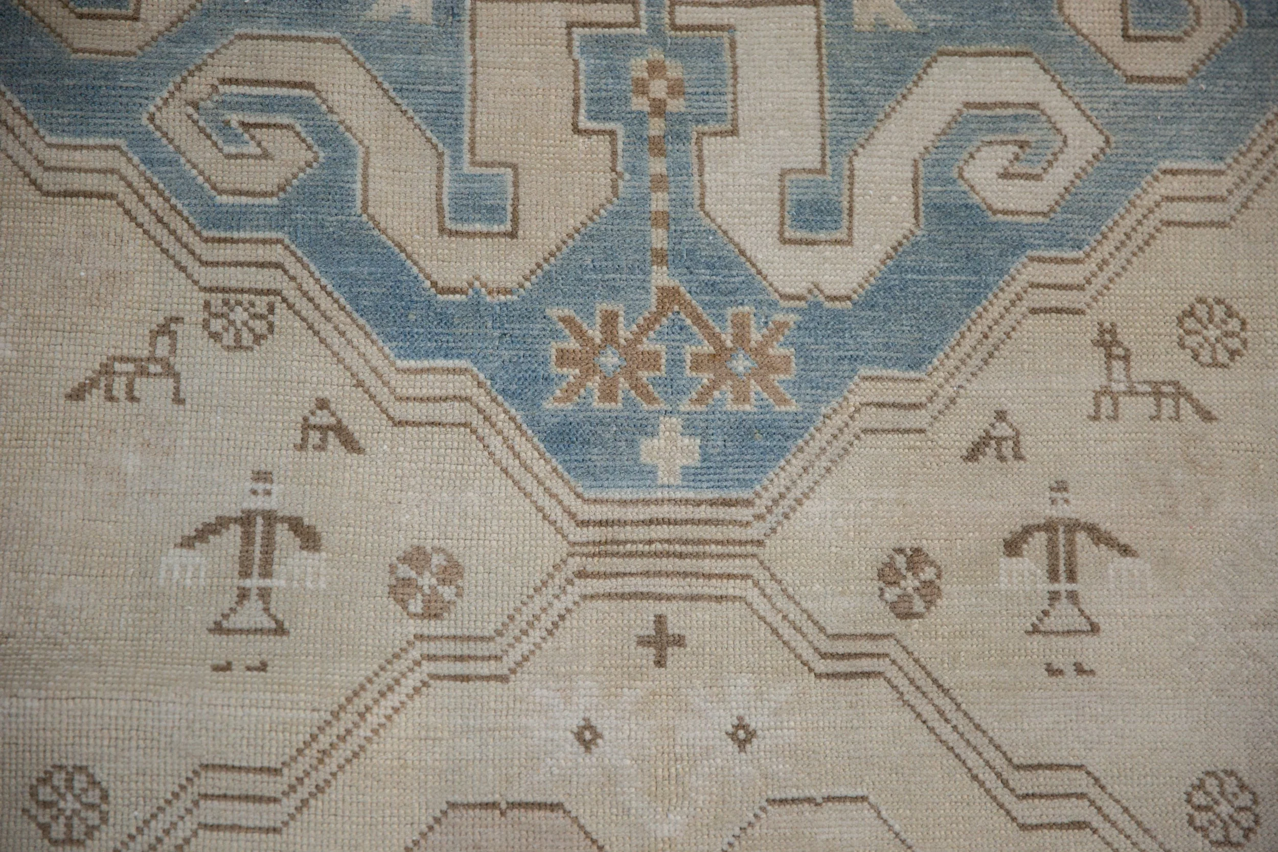 4x10.5 Vintage Distressed Caucasian Rug Runner - Image 13