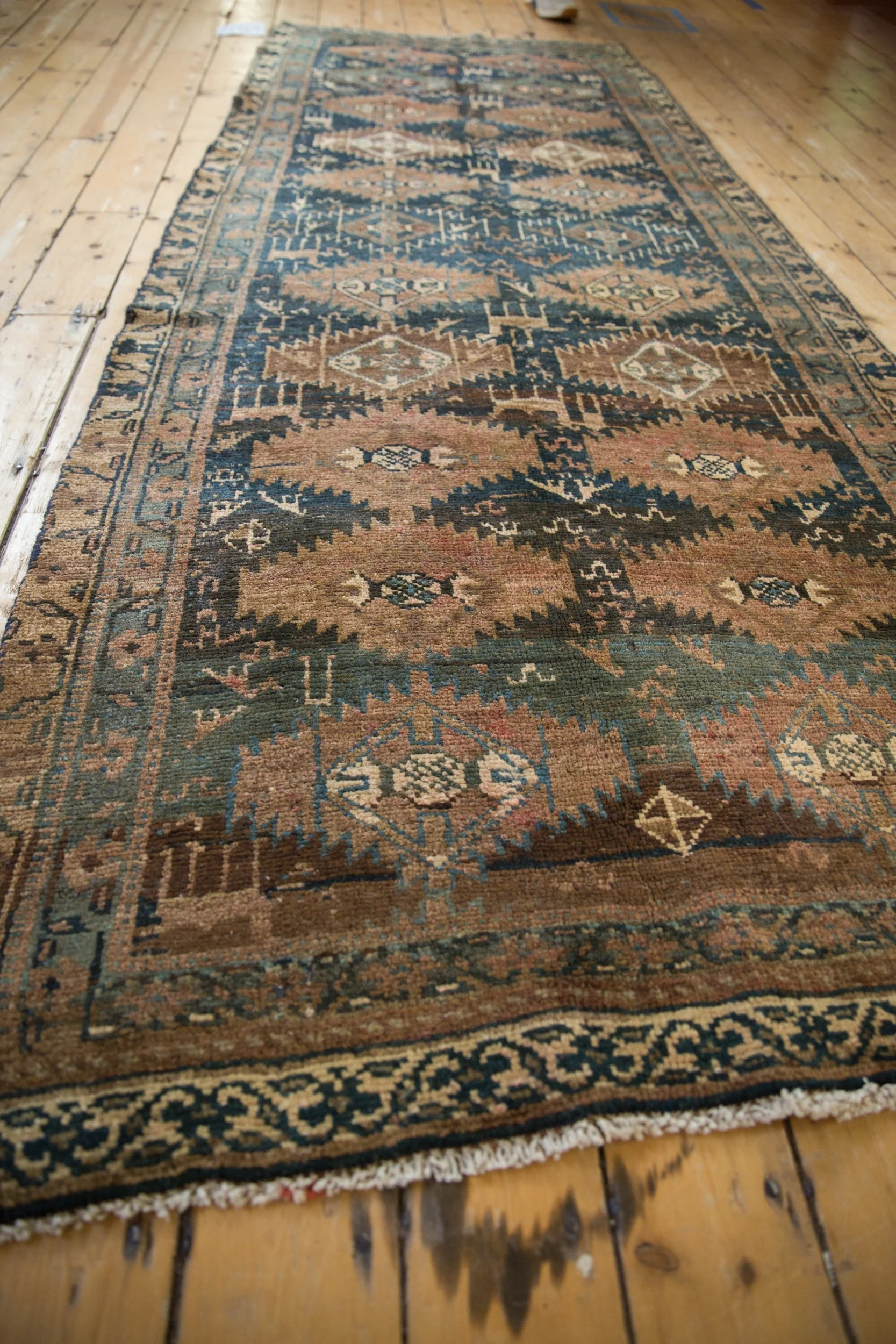 4x10.5 Vintage Distressed Kurd Rug Runner - Image 3