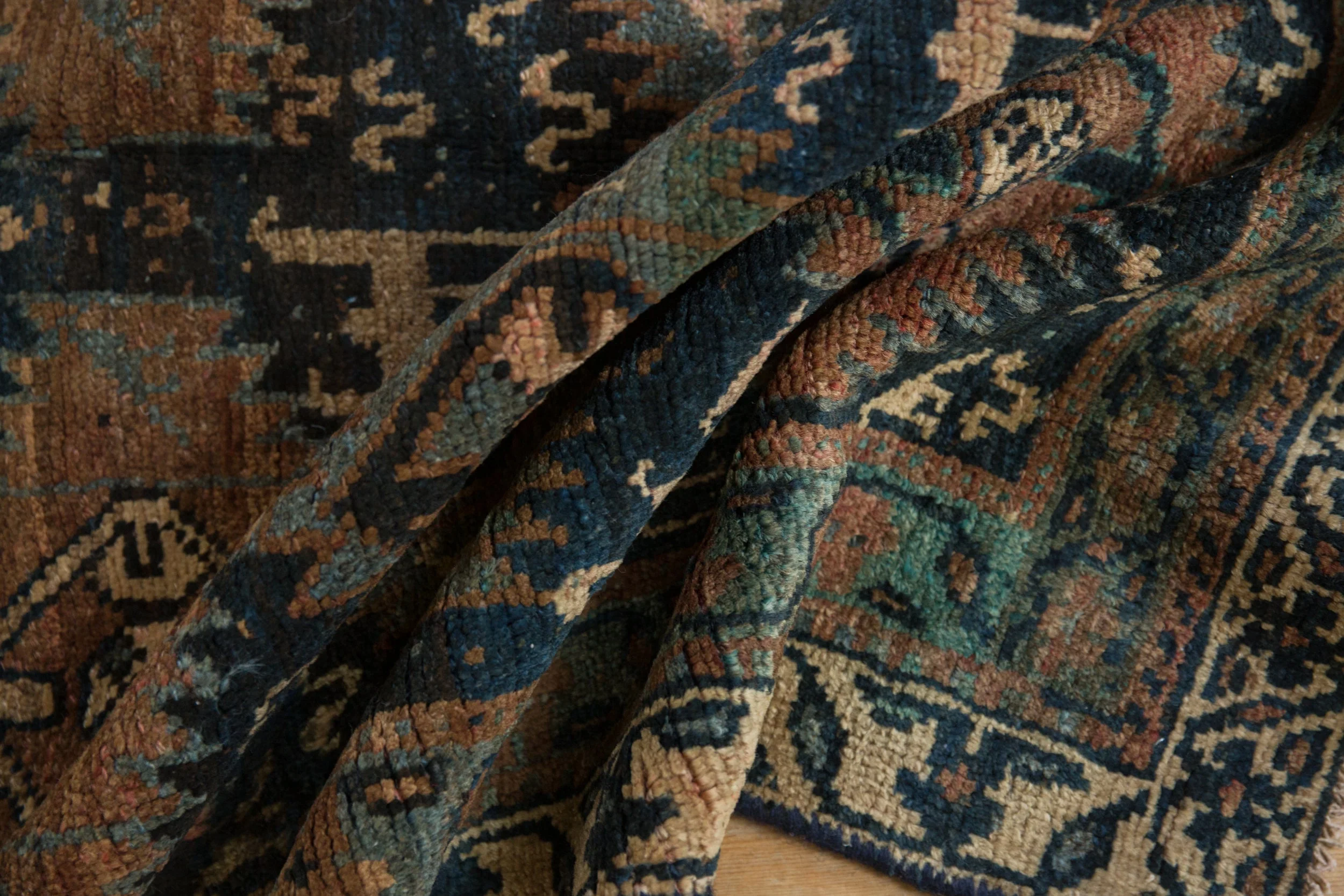 4x10.5 Vintage Distressed Kurd Rug Runner - Image 9