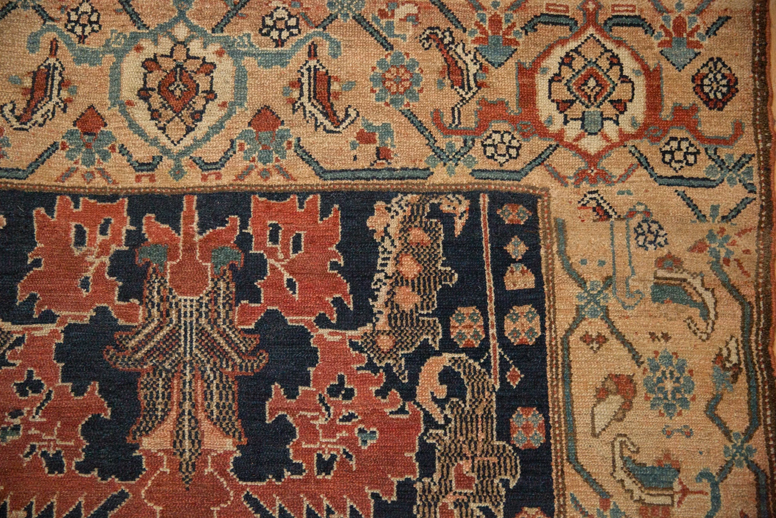4x10 Antique Fine Malayer Rug Runner - Image 3