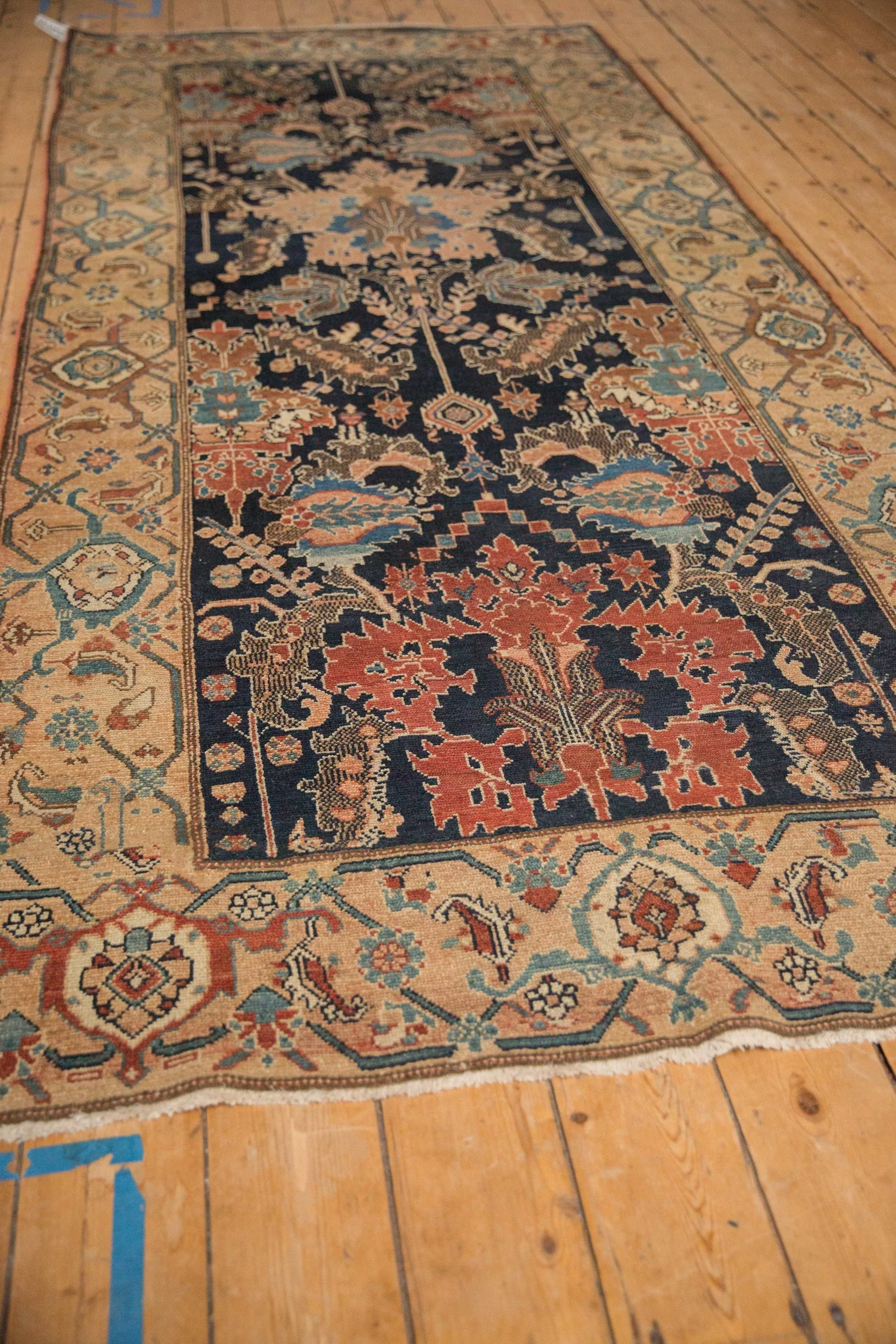 4x10 Antique Fine Malayer Rug Runner - Image 4