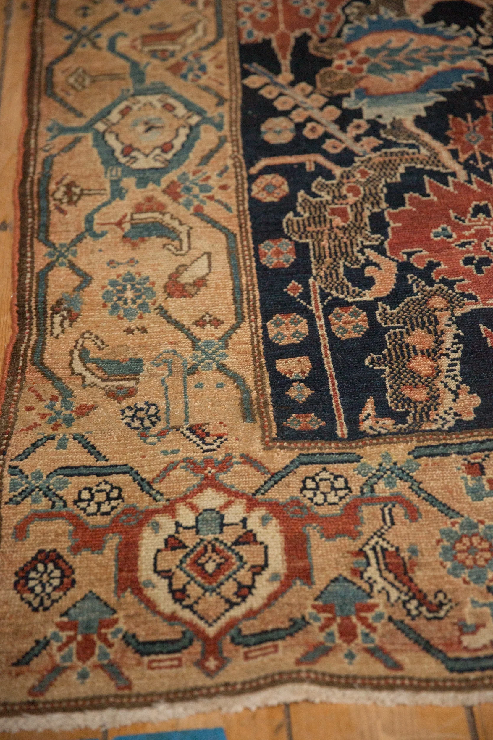 4x10 Antique Fine Malayer Rug Runner - Image 5