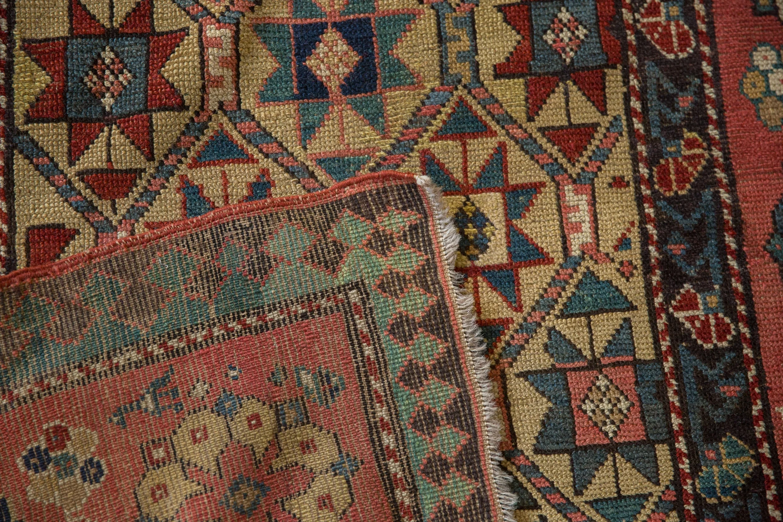 4x11.5 Antique Kazak Rug Runner - Image 11