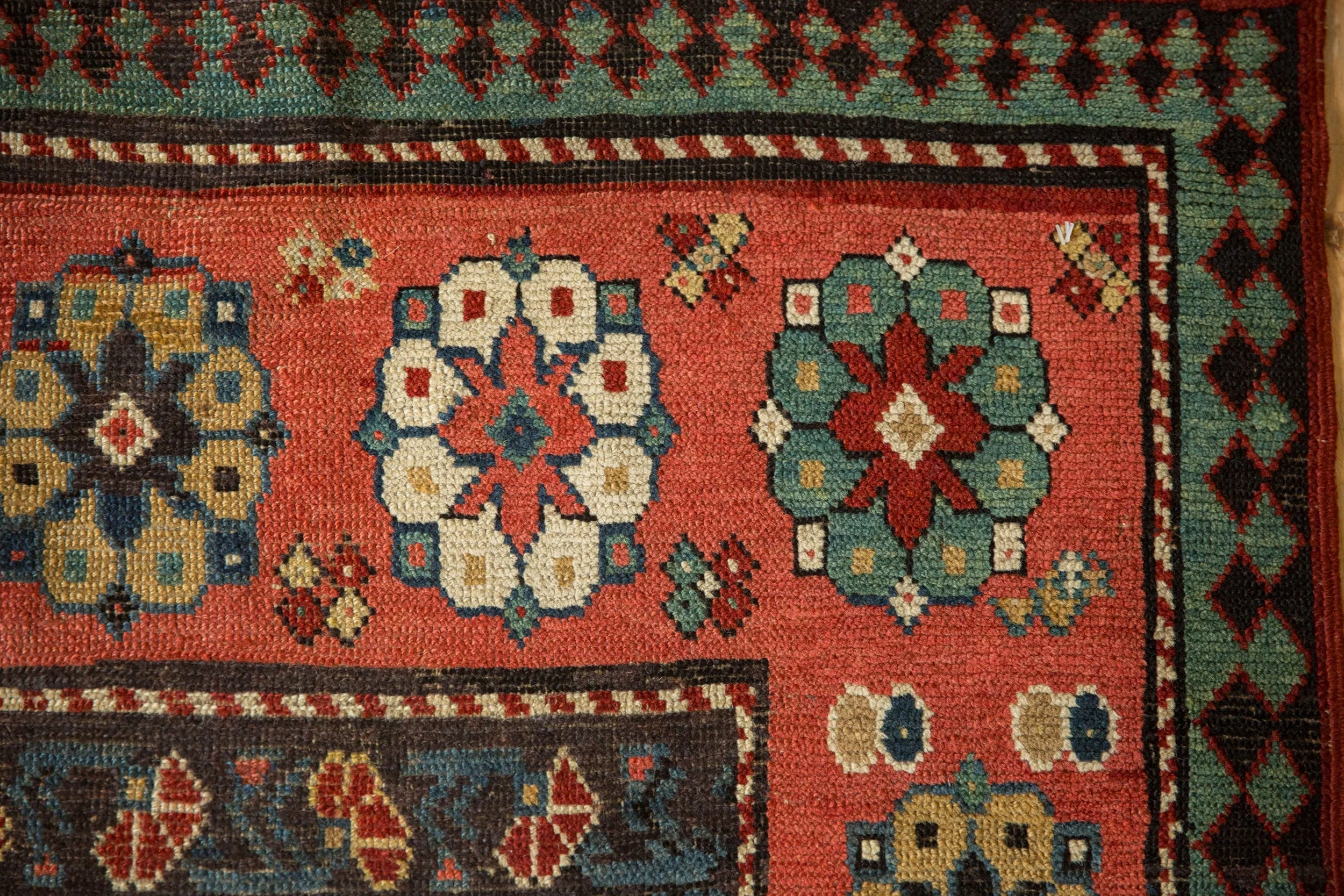 4x11.5 Antique Kazak Rug Runner - Image 3