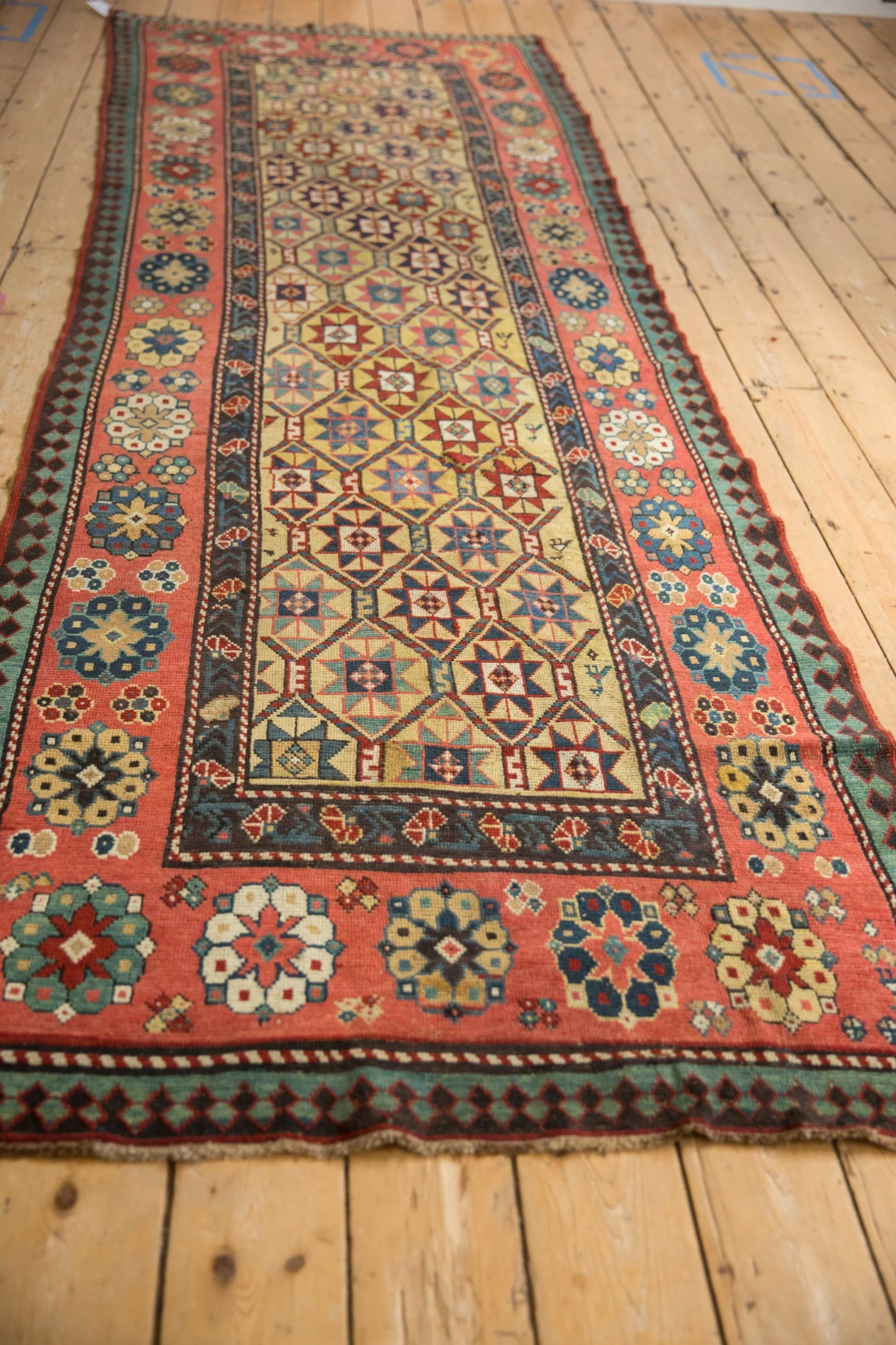 4x11.5 Antique Kazak Rug Runner - Image 4