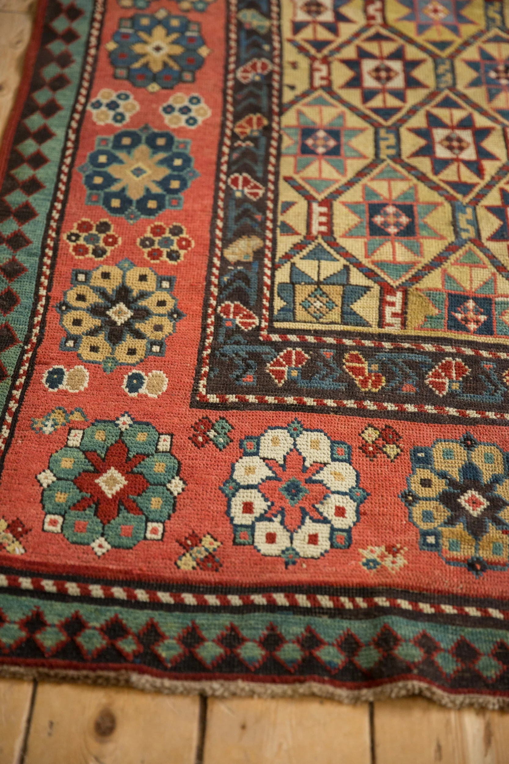 4x11.5 Antique Kazak Rug Runner - Image 5