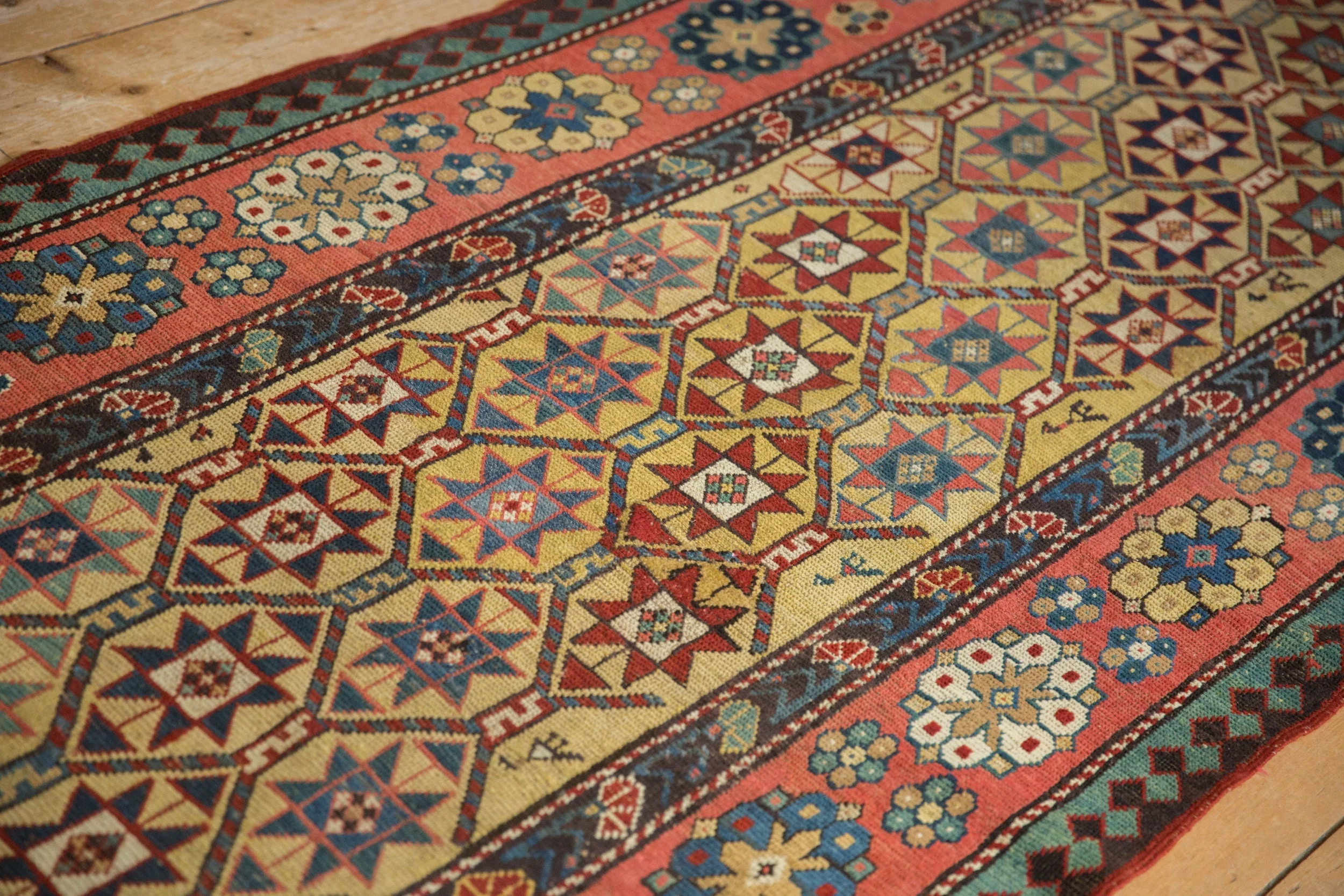 4x11.5 Antique Kazak Rug Runner - Image 6