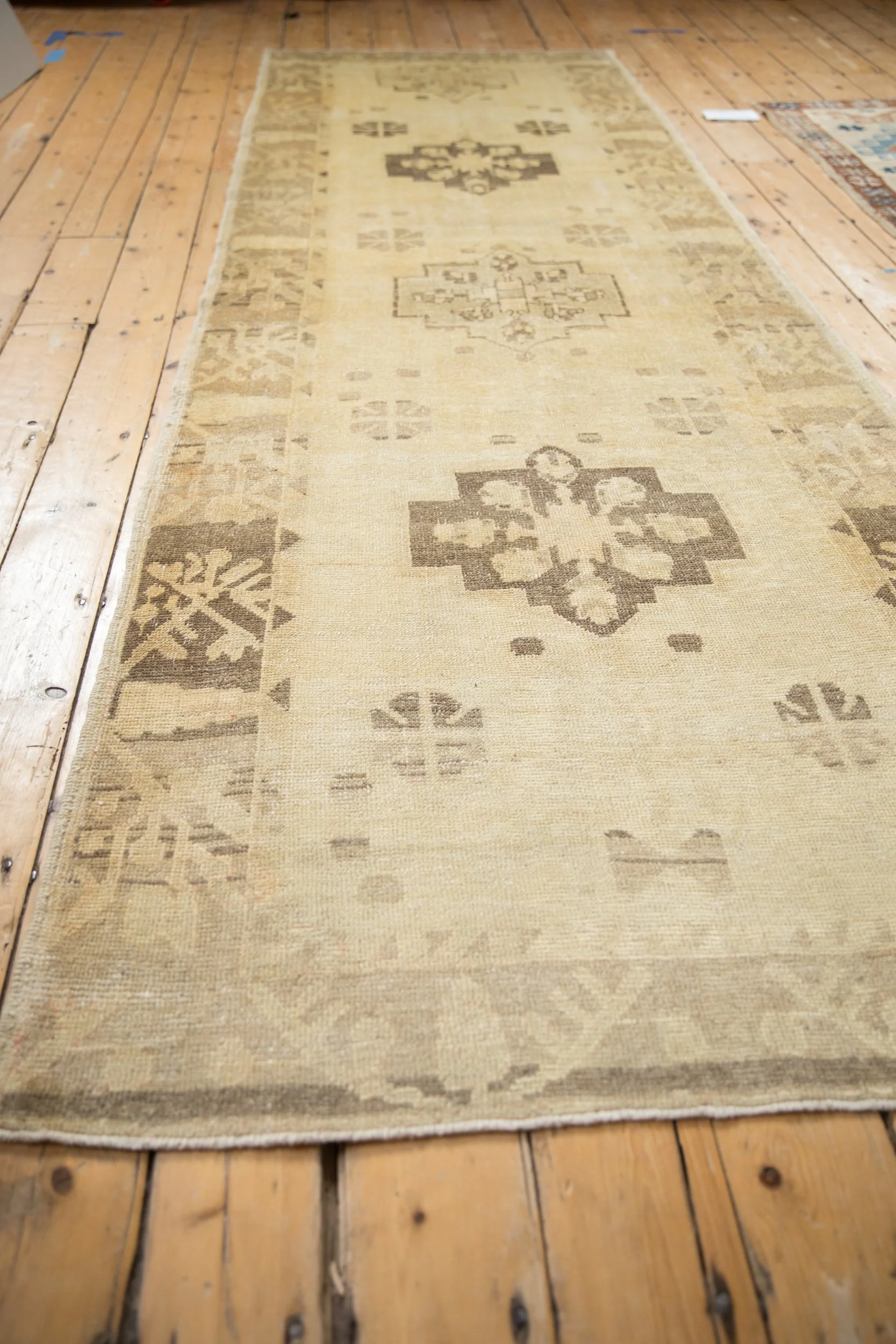 4x11.5 Vintage Distressed Oushak Rug Runner - Image 10