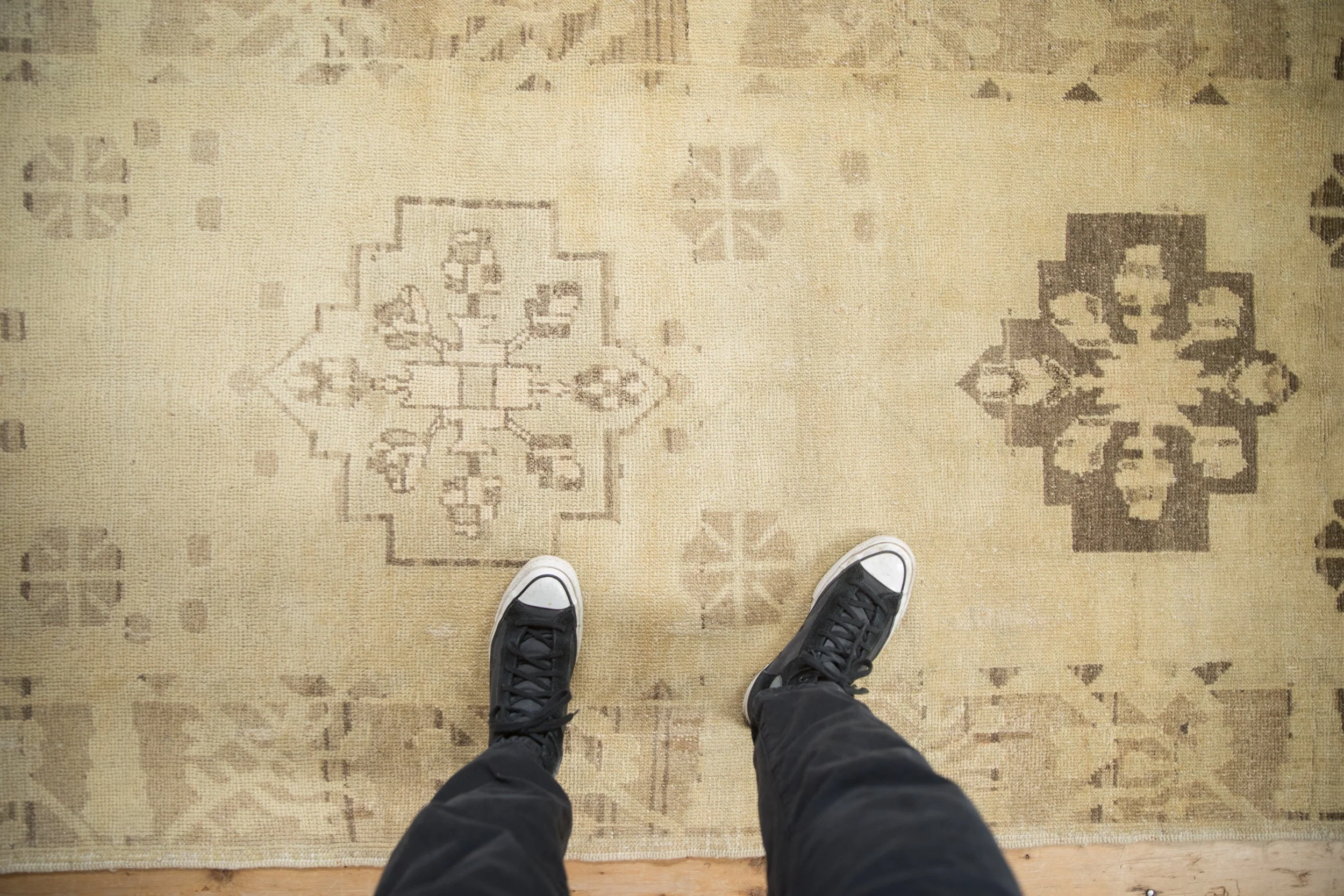 4x11.5 Vintage Distressed Oushak Rug Runner - Image 2