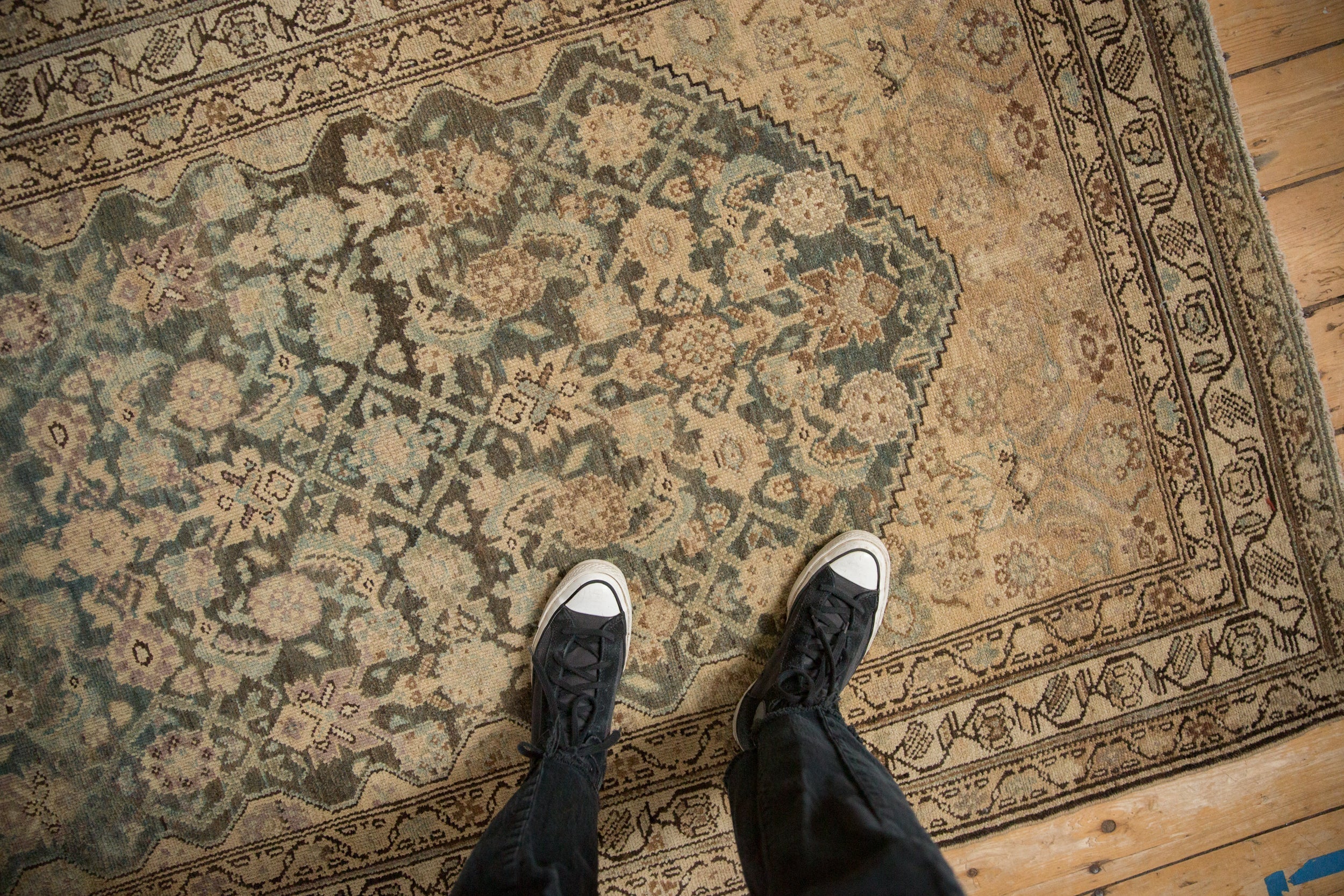 4x11 Vintage Distressed Hamadan Rug Runner - Image 2