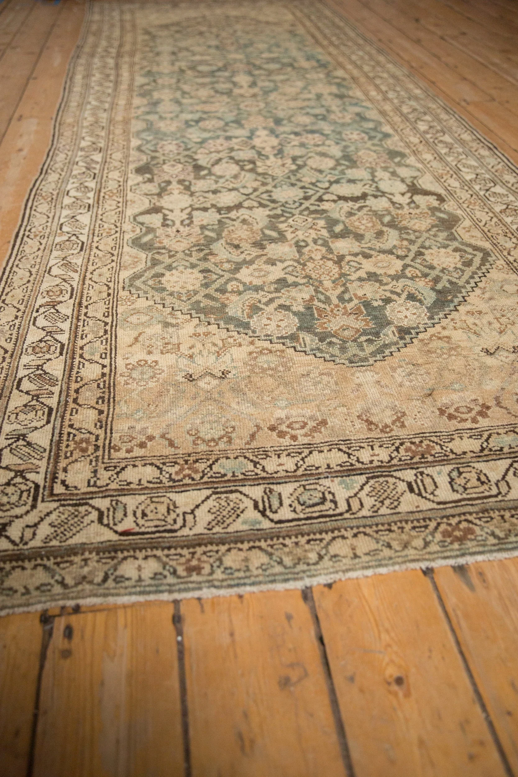 4x11 Vintage Distressed Hamadan Rug Runner - Image 4