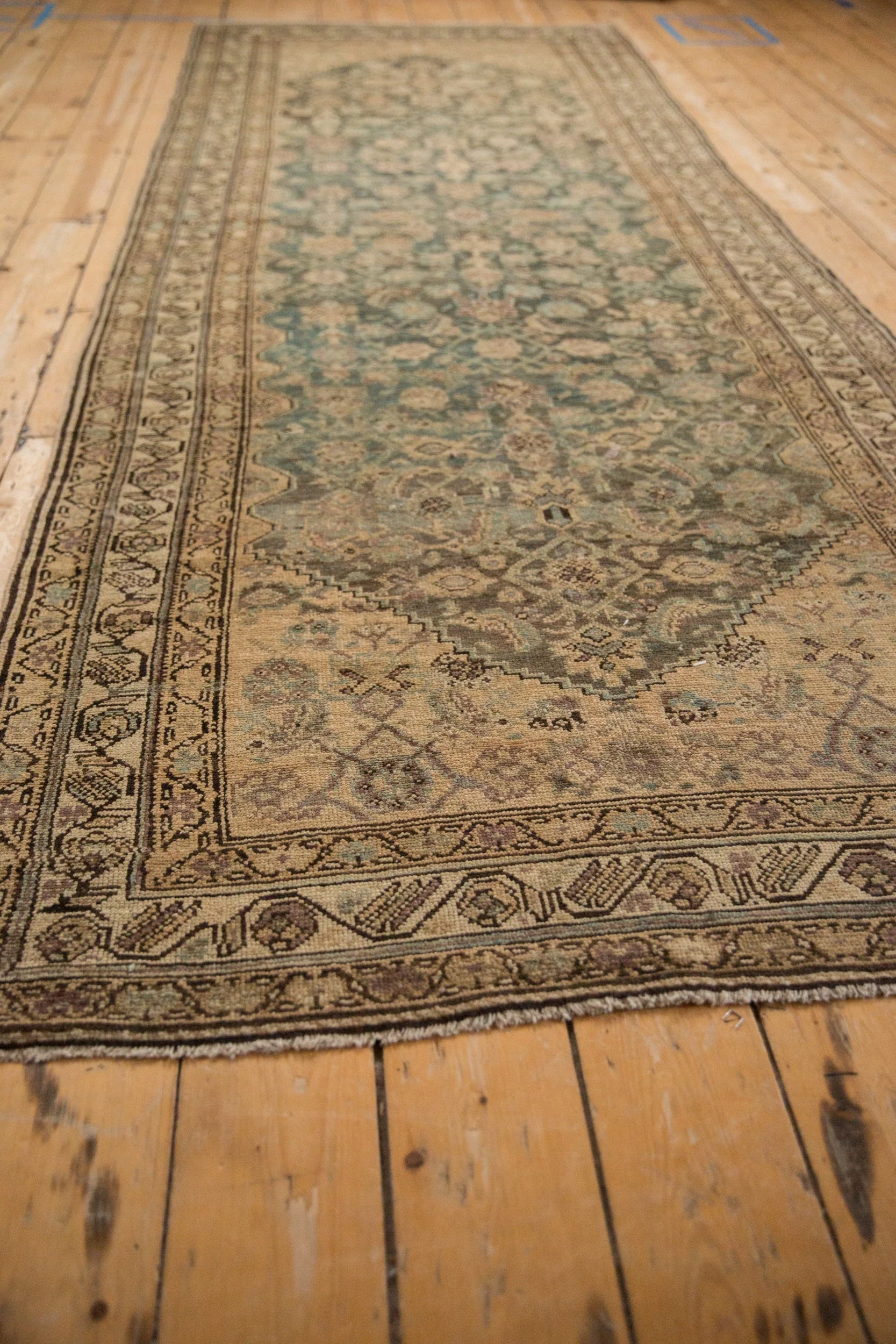 4x11 Vintage Distressed Hamadan Rug Runner - Image 7