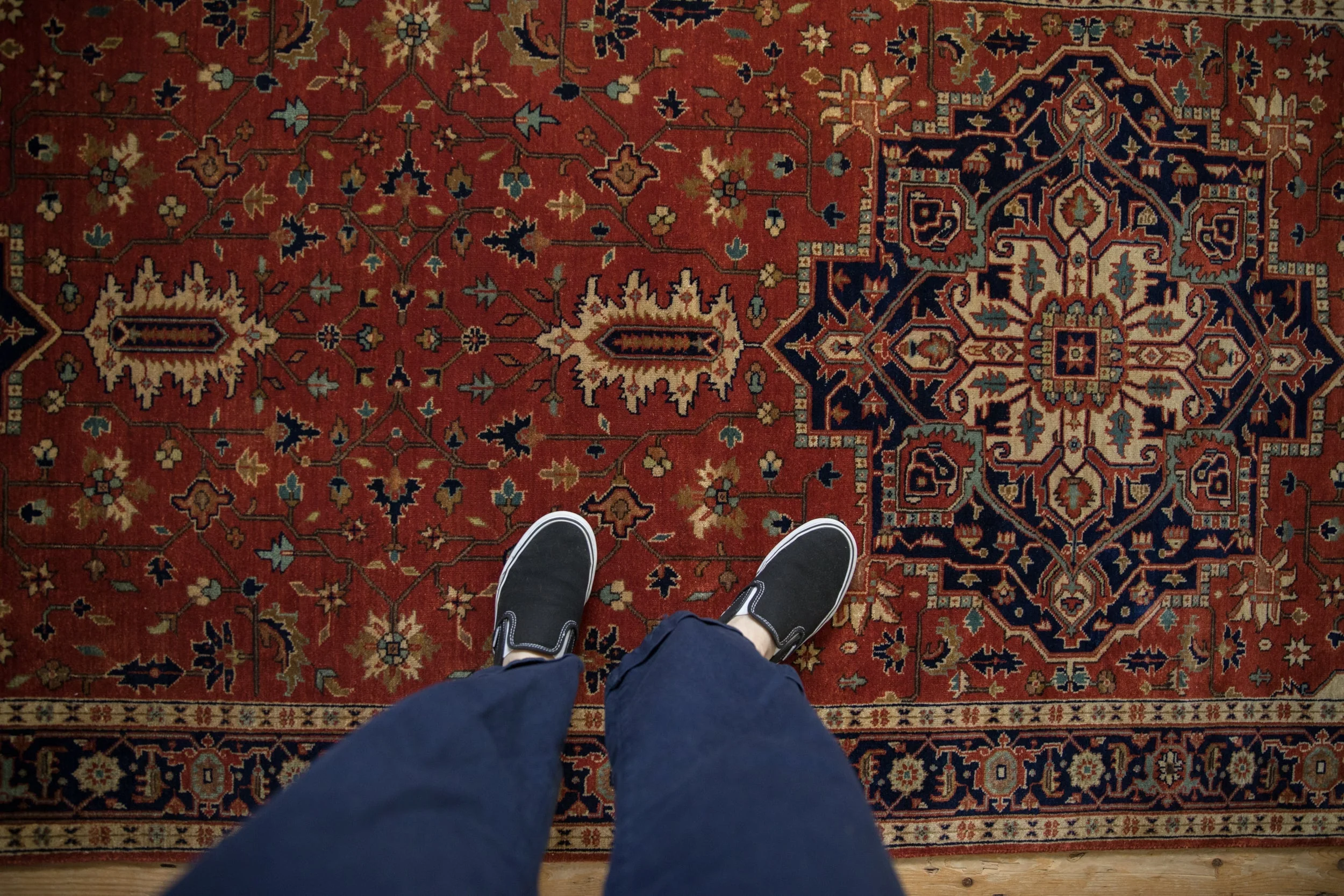 4x12 Indian Heriz Design Rug Runner - Image 2