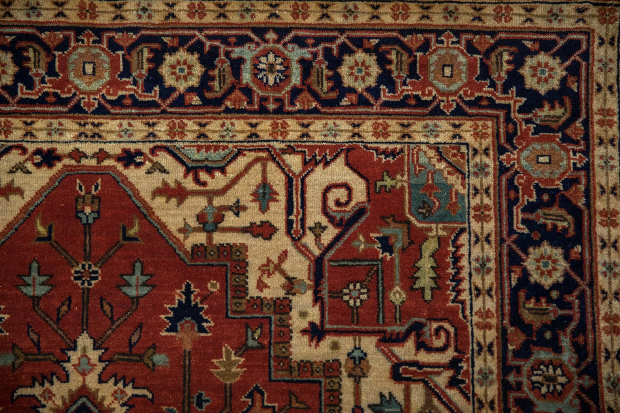 4x12 Indian Heriz Design Rug Runner - Image 3