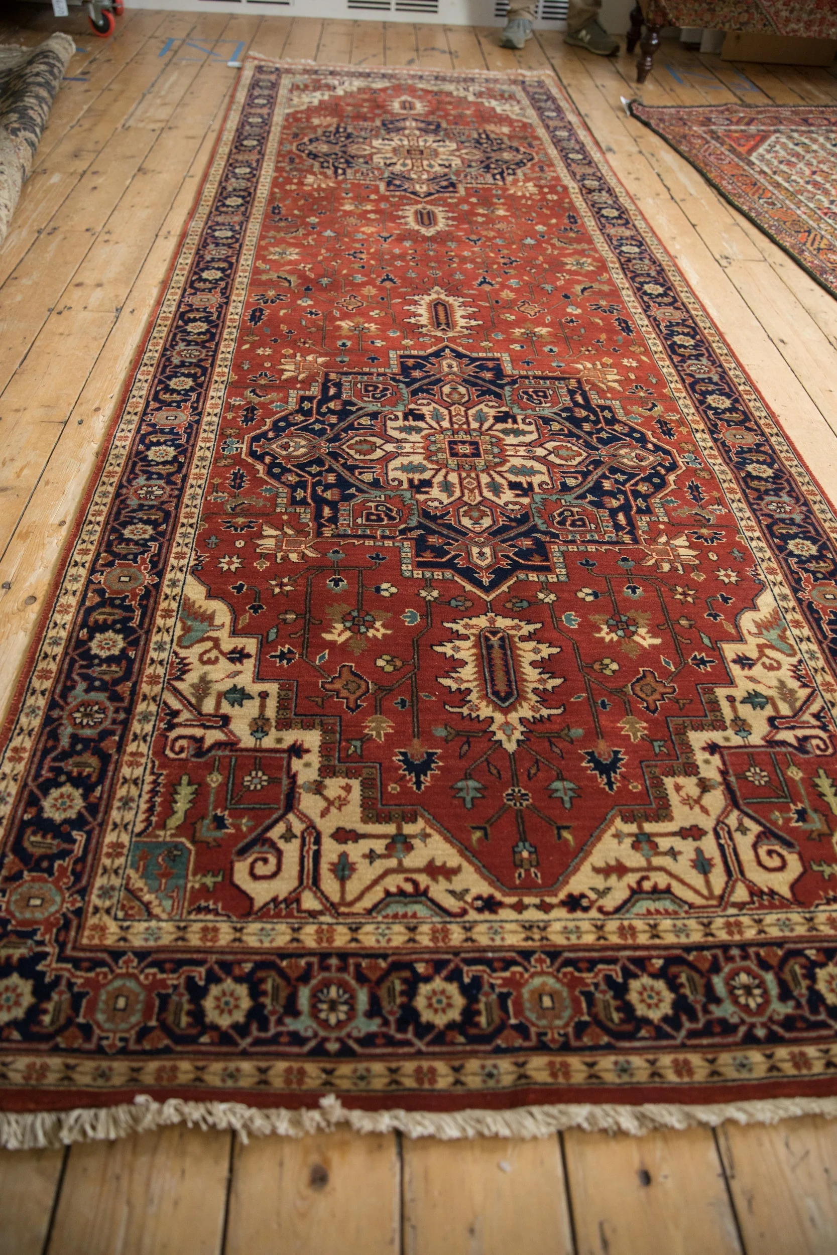 4x12 Indian Heriz Design Rug Runner - Image 4