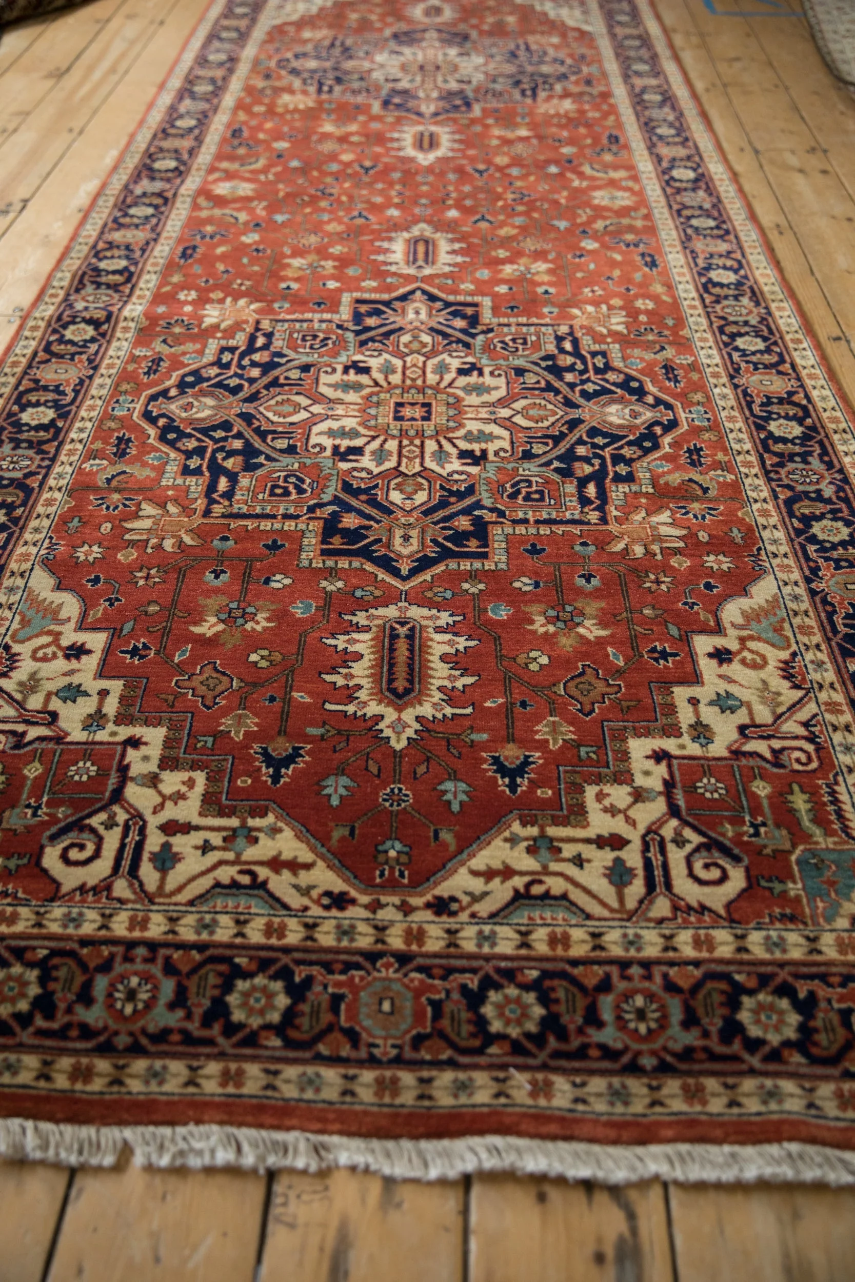 4x12 Indian Heriz Design Rug Runner - Image 6