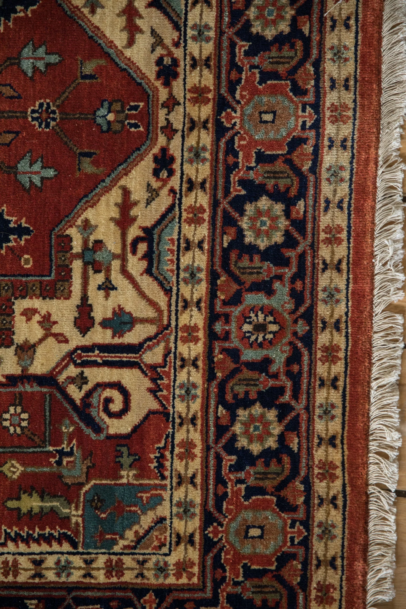 4x12 Indian Heriz Design Rug Runner - Image 8