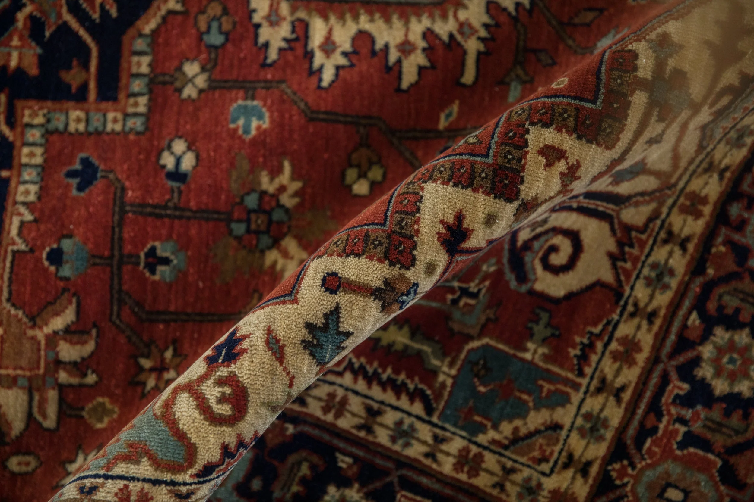 4x12 Indian Heriz Design Rug Runner - Image 9