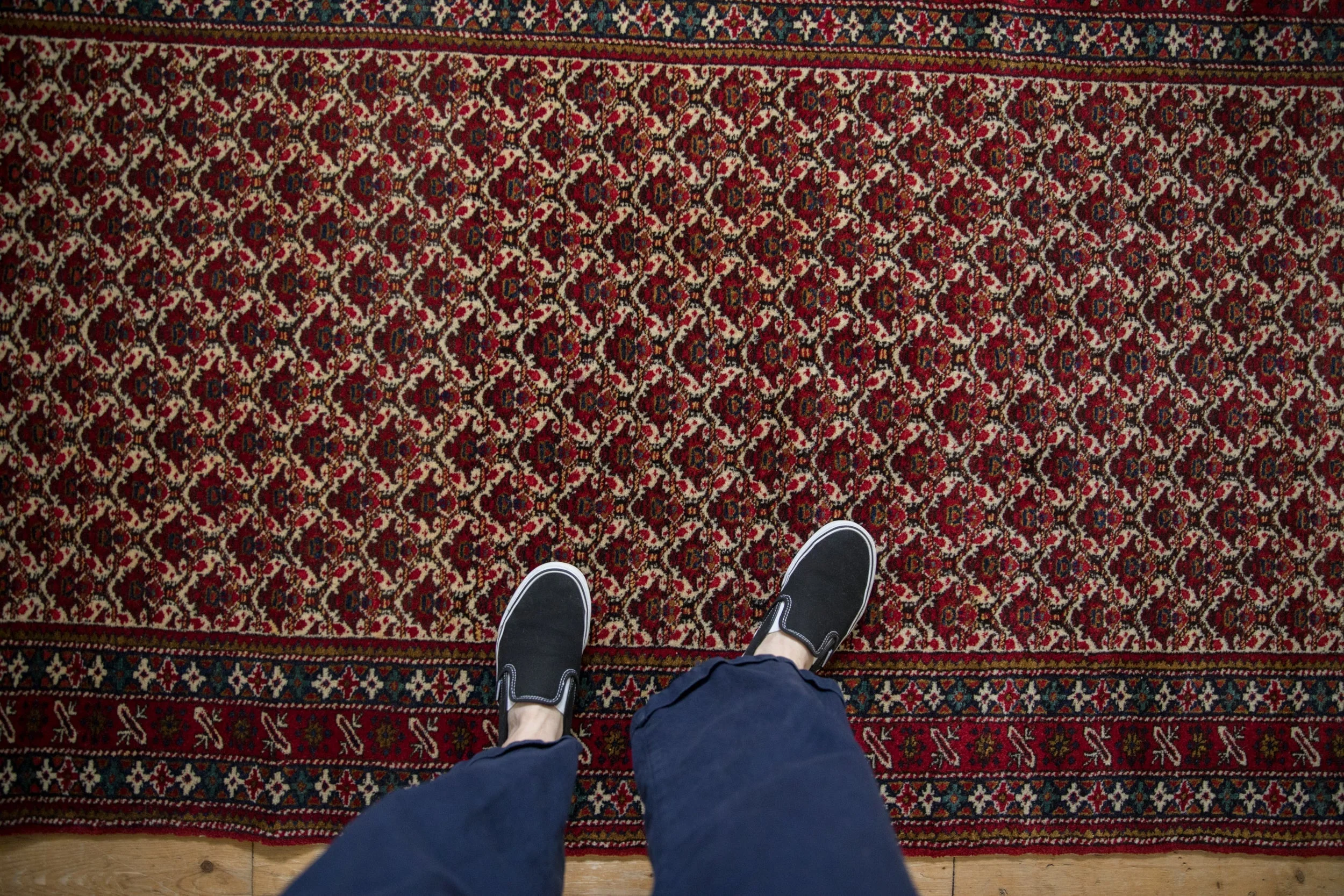 4x12 Vintage Fine Ardebil Rug Runner - Image 2