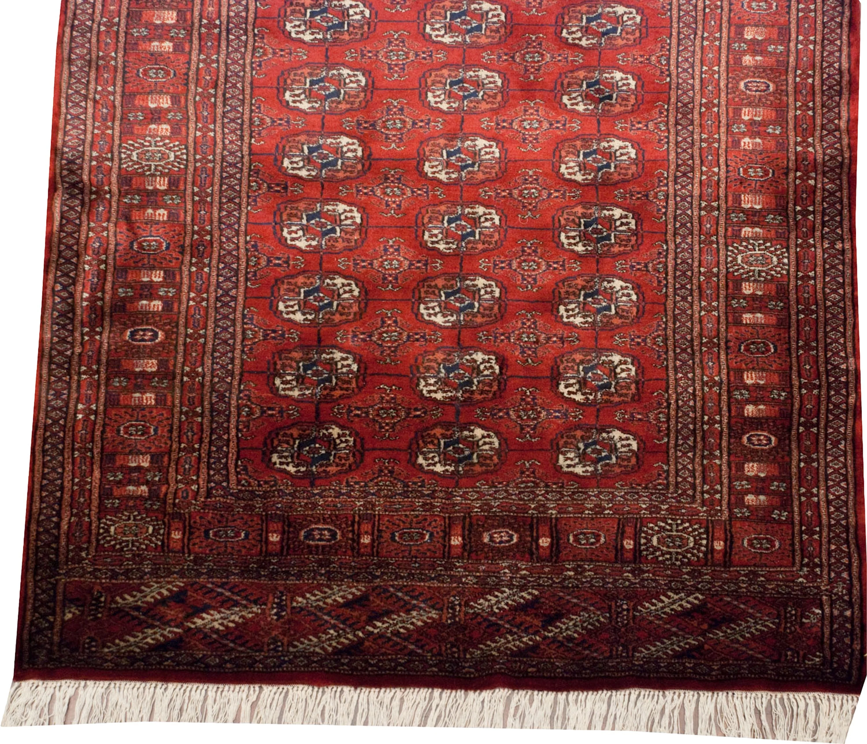 4x12 Vintage Fine Bokhara Rug Runner - Image 14