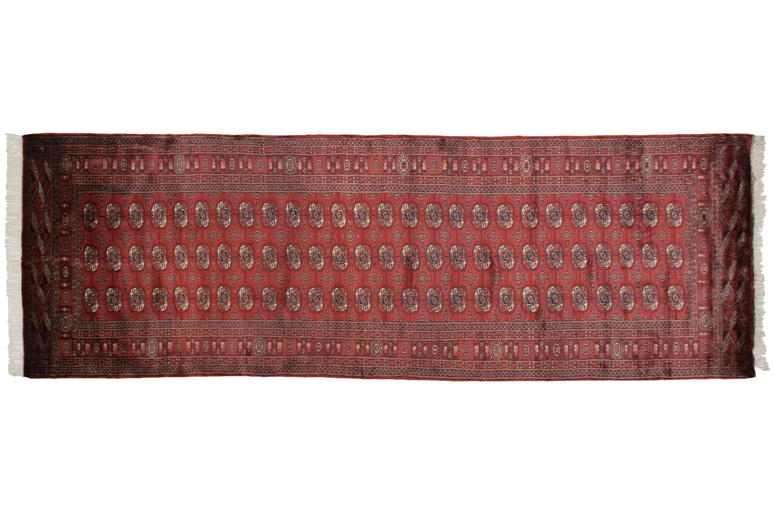 4x12 Vintage Fine Bokhara Rug Runner - Image 2