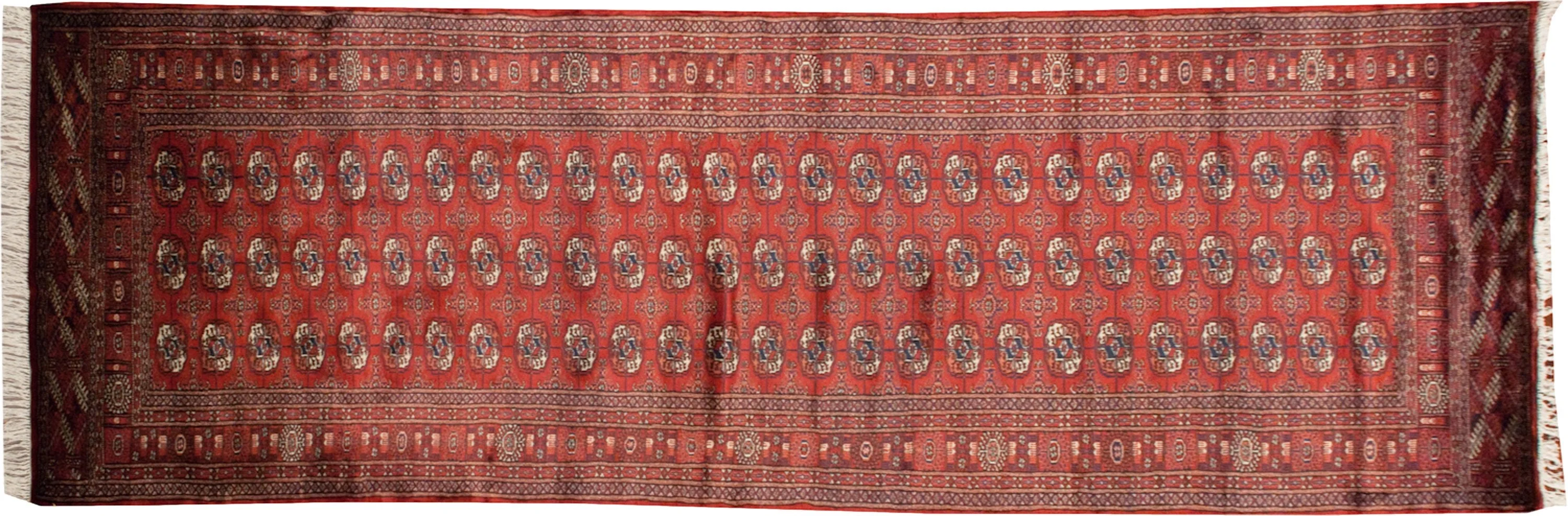 4x12 Vintage Fine Bokhara Rug Runner - Image 3