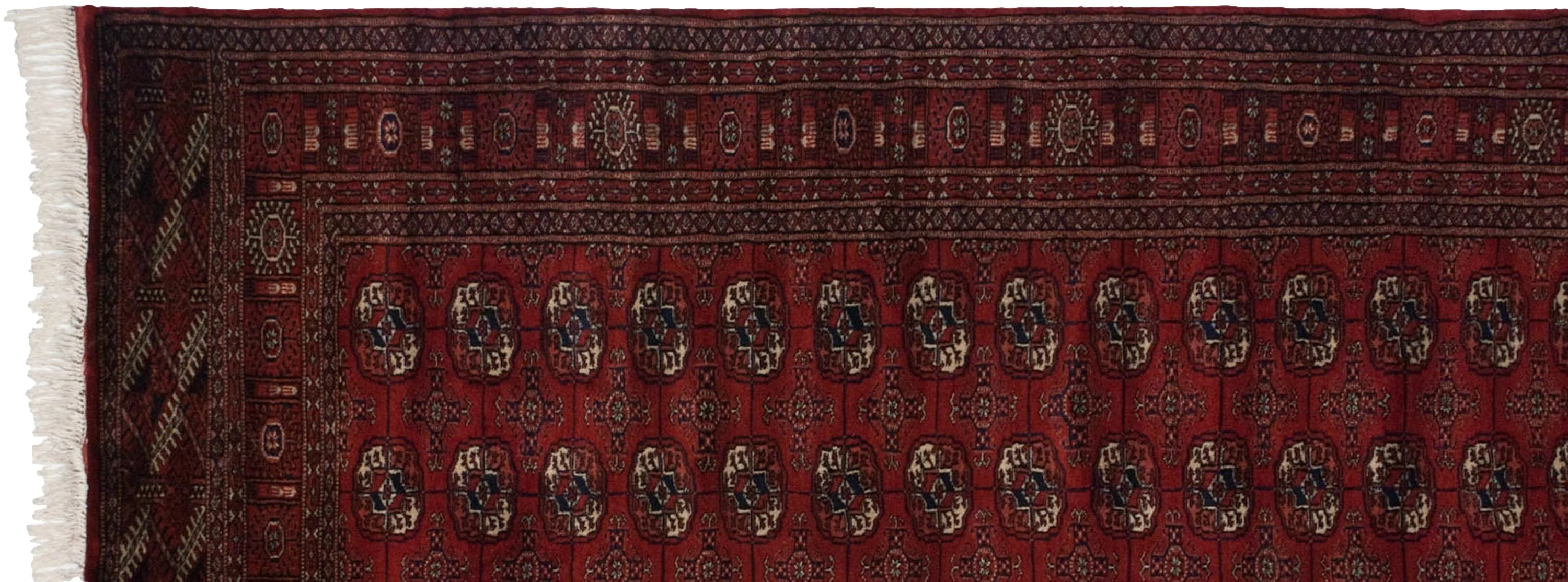 4x12 Vintage Fine Bokhara Rug Runner - Image 4