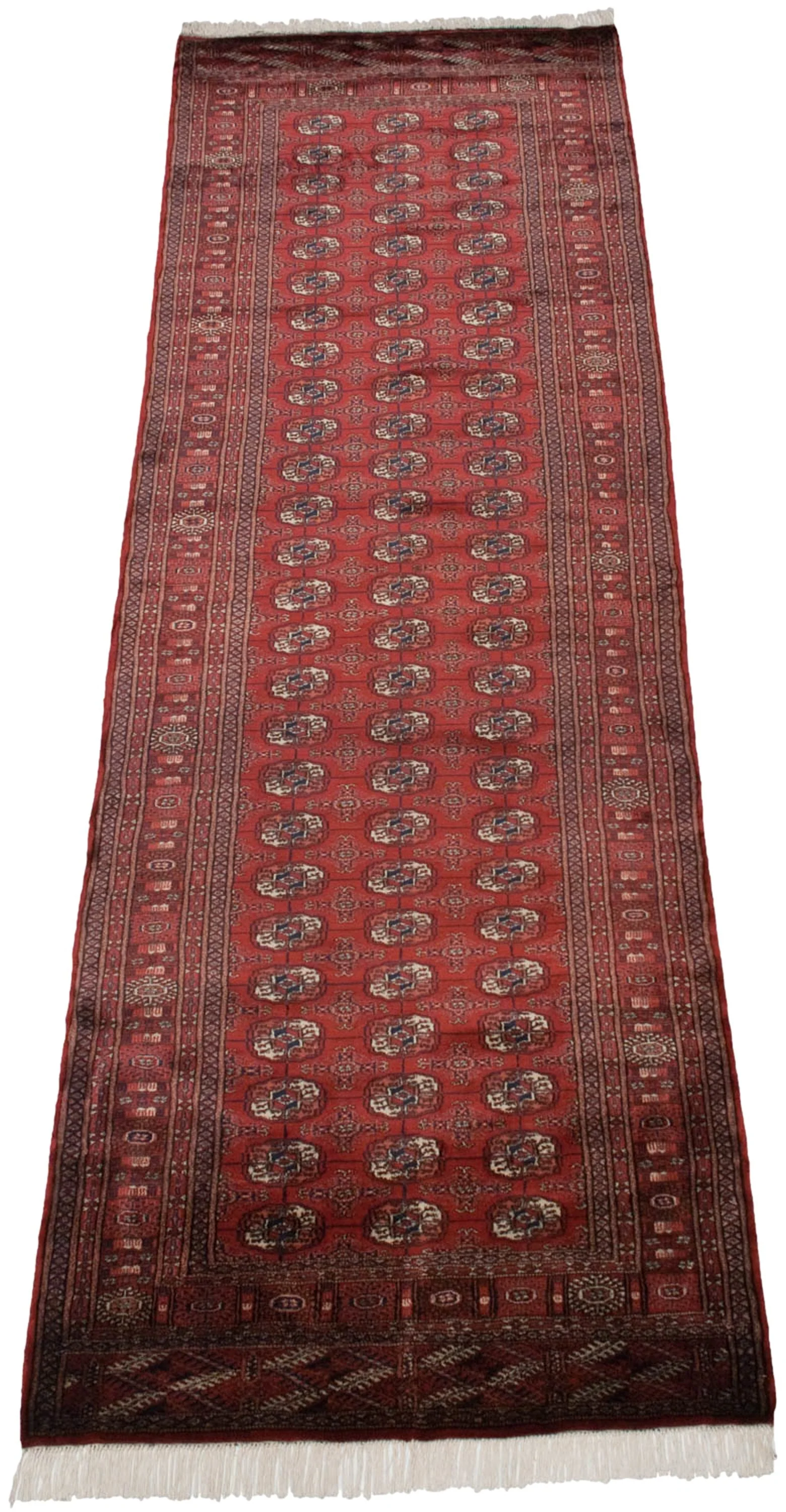 4x12 Vintage Fine Bokhara Rug Runner - Image 7