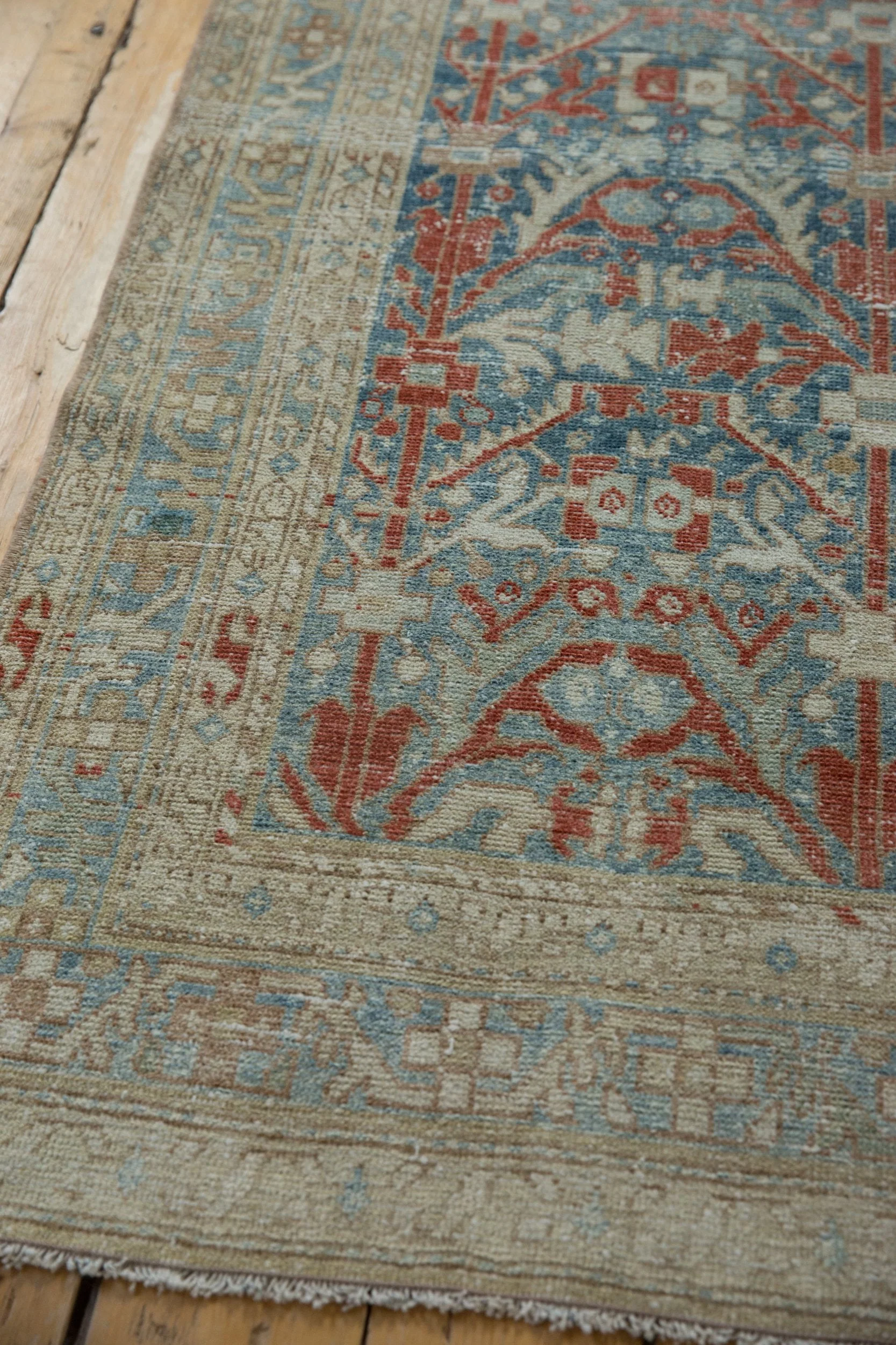 4x13.5 Vintage Distressed Hamadan Rug Runner - Image 4