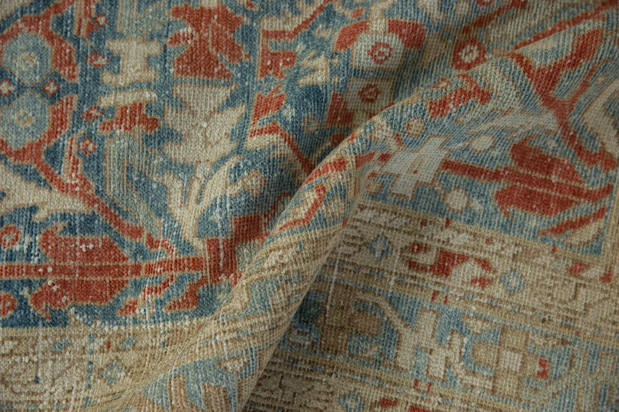 4x13.5 Vintage Distressed Hamadan Rug Runner - Image 9